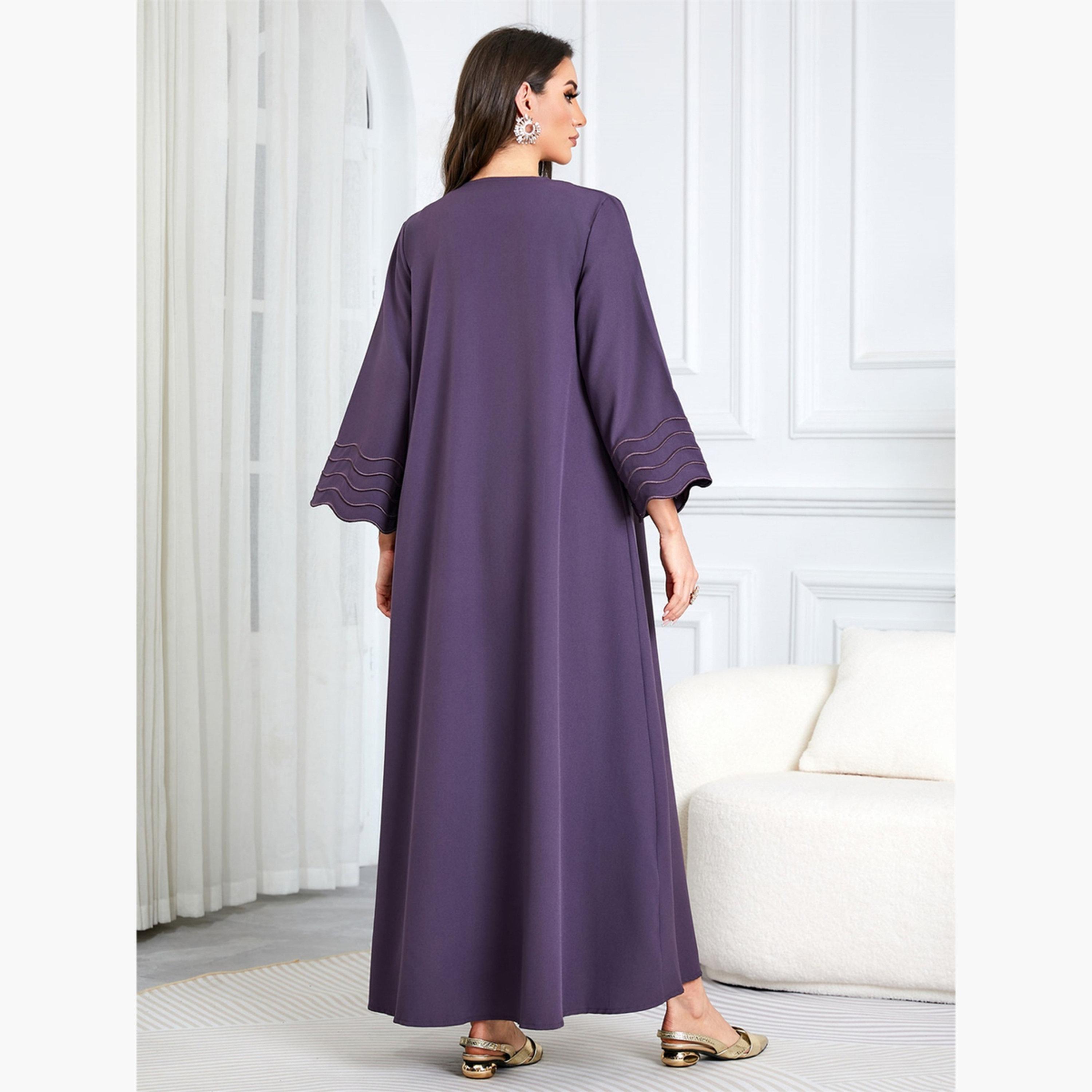 عباية بفتحة أمامية مع غطاء للرأس-women-arabicclothing-abayas-image-3