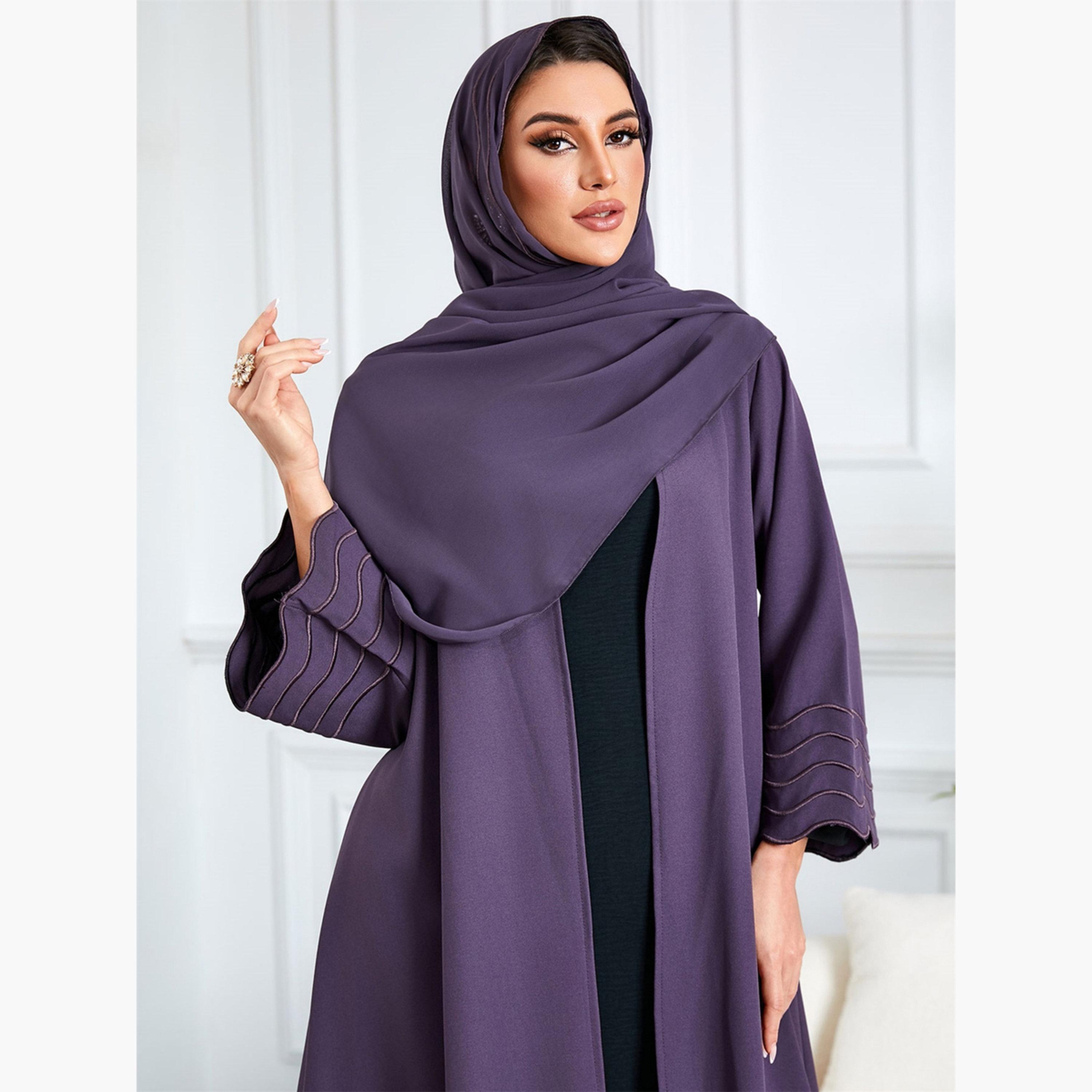 عباية بفتحة أمامية مع غطاء للرأس-women-arabicclothing-abayas-image-6