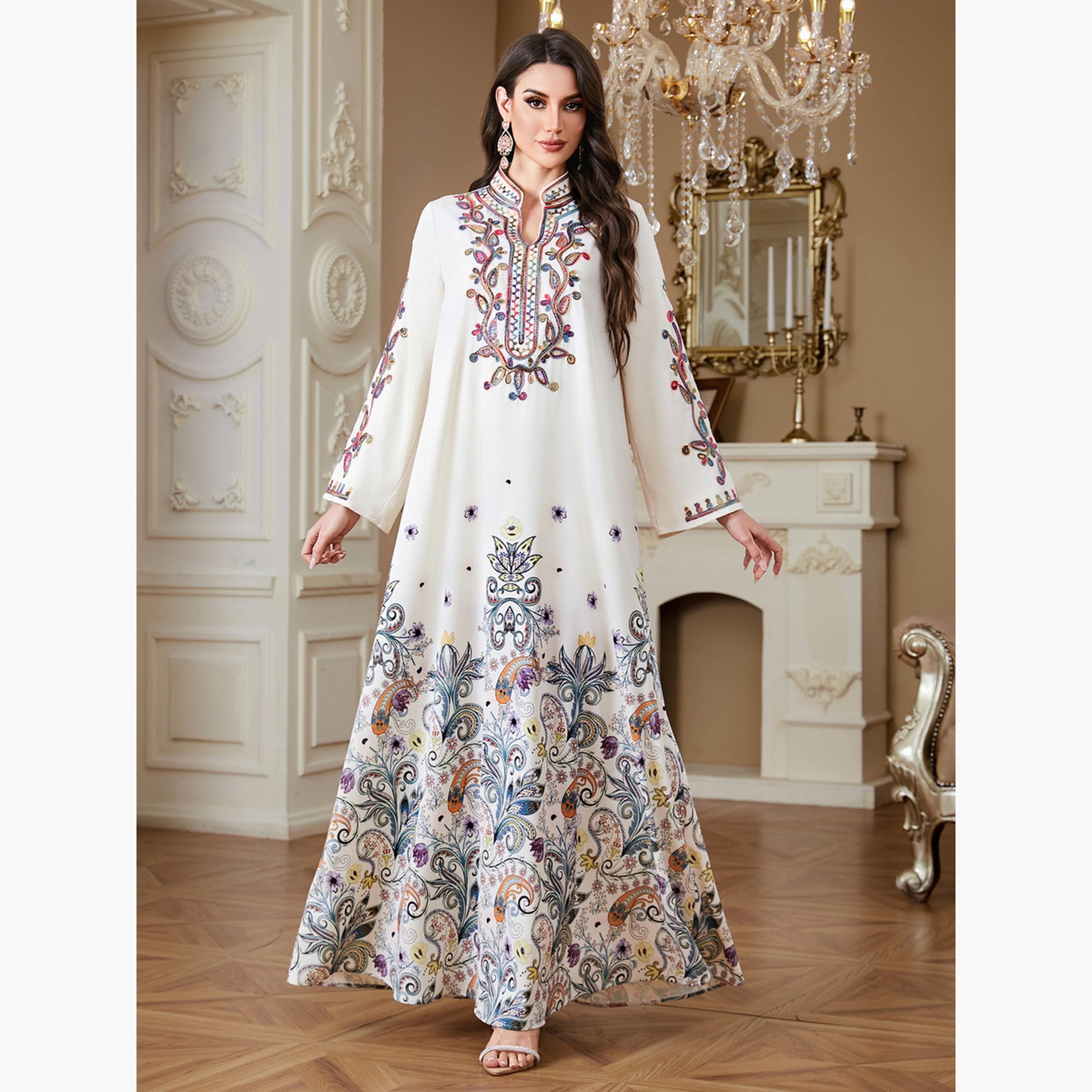 Take Two Women Floral Printed Embellished Jalabiya-women-arabicclothing-jalabiyas-image-2