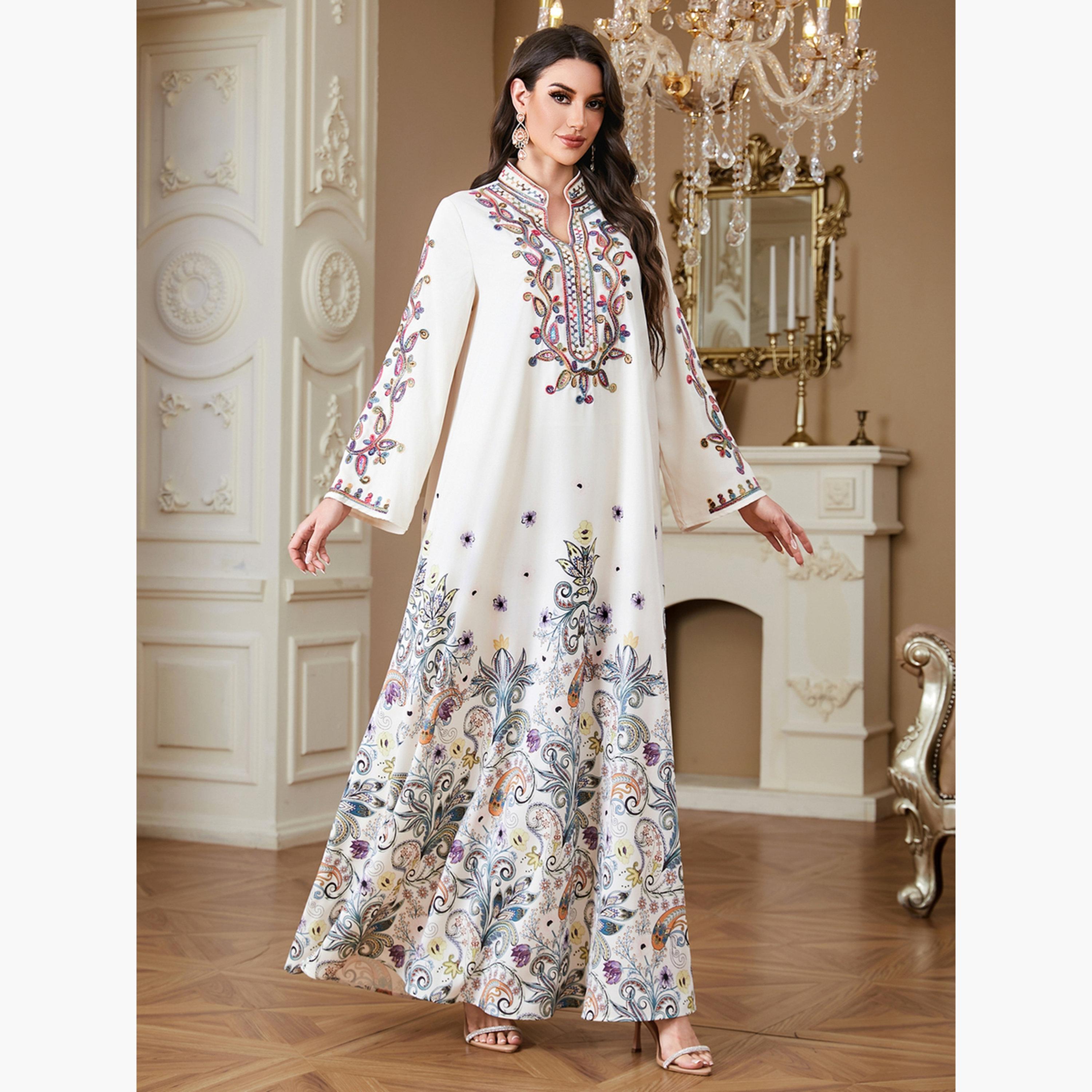 Take Two Women Floral Printed Embellished Jalabiya-women-arabicclothing-jalabiyas-image-4
