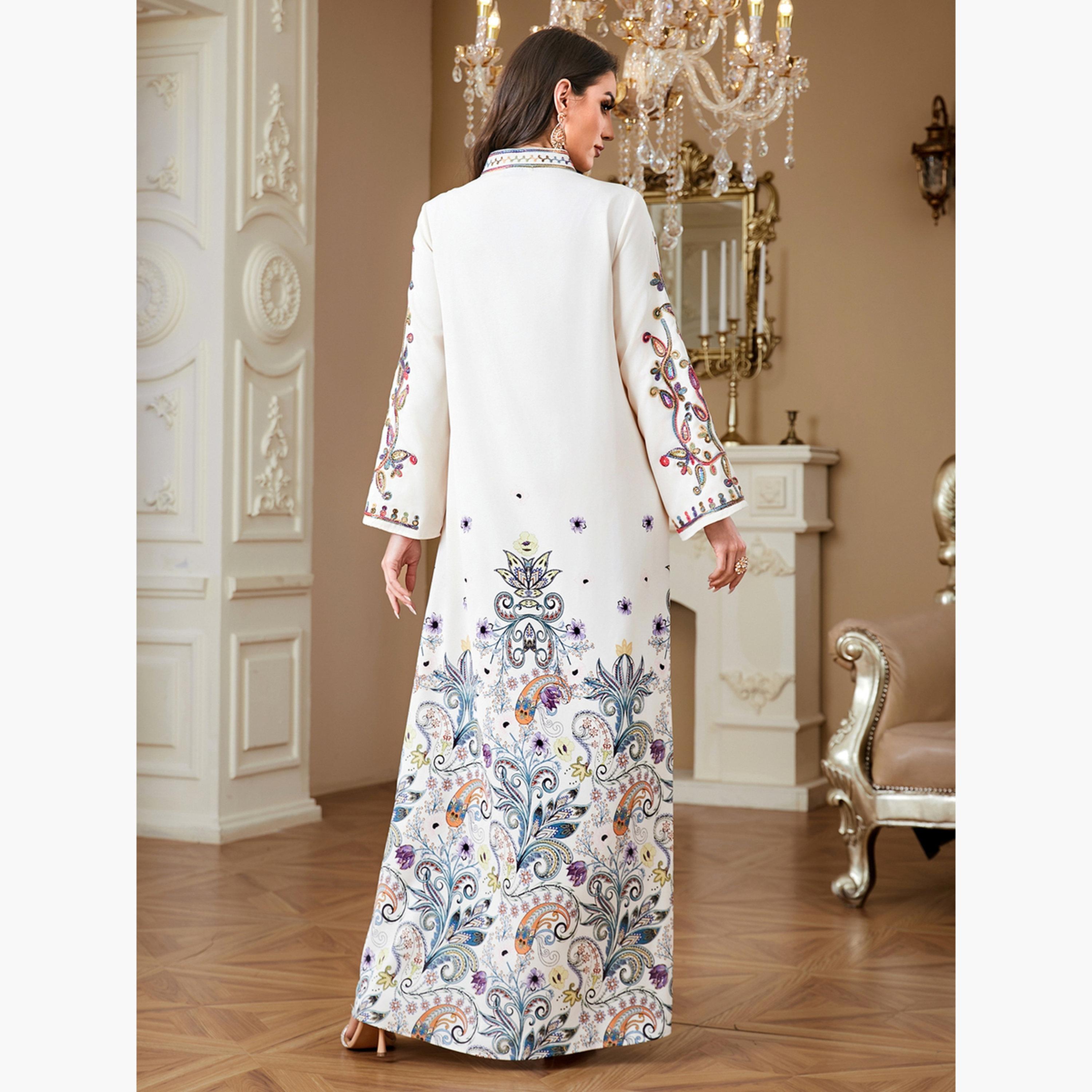 جلابية مطبعة بالزهور ومزينة-women-arabicclothing-jalabiyas-image-6