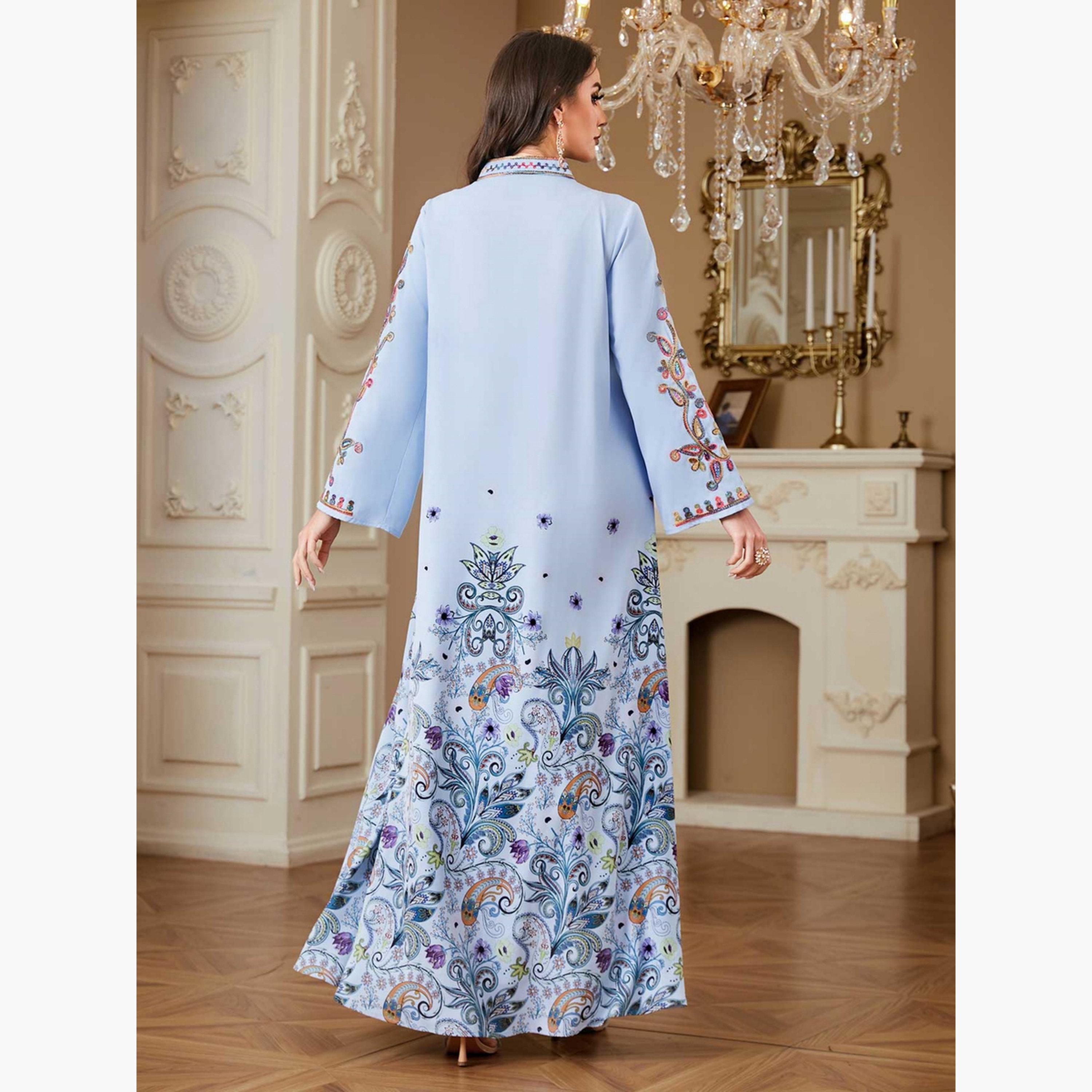 Take Two Women Floral Printed Embellished Jalabiya-women-arabicclothing-jalabiyas-image-6