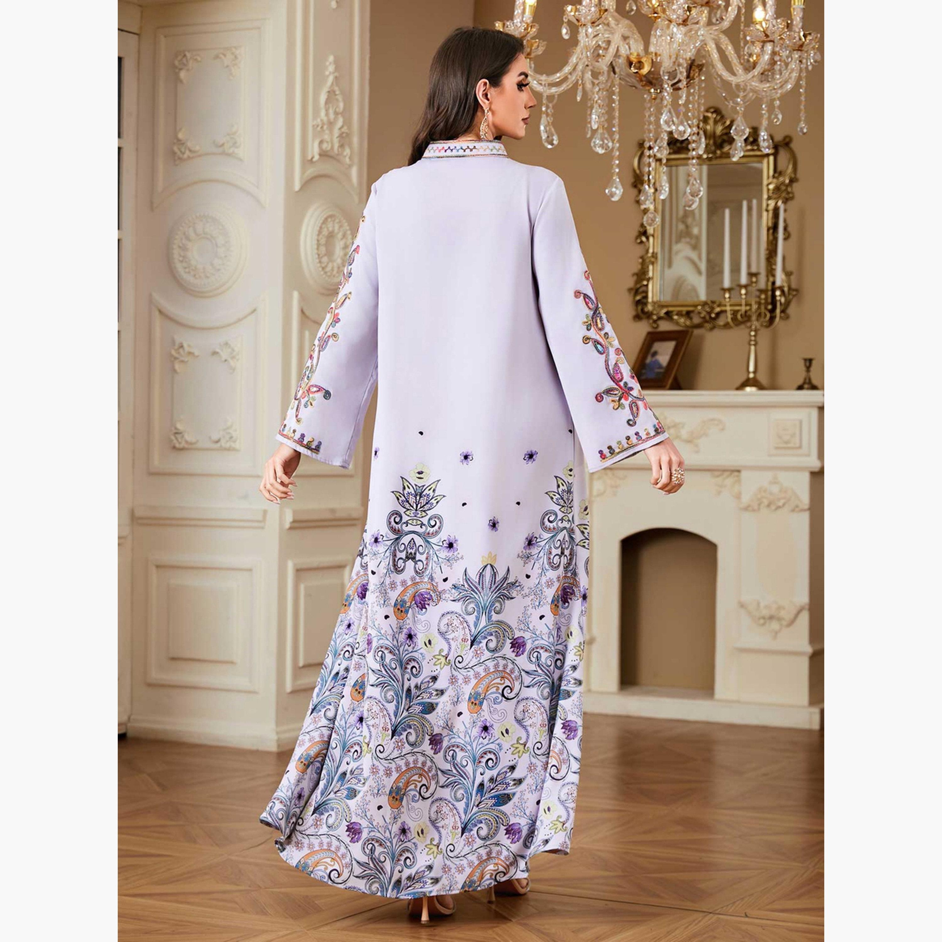 جلابية مطبعة بالزهور ومزينة-women-arabicclothing-jalabiyas-image-6