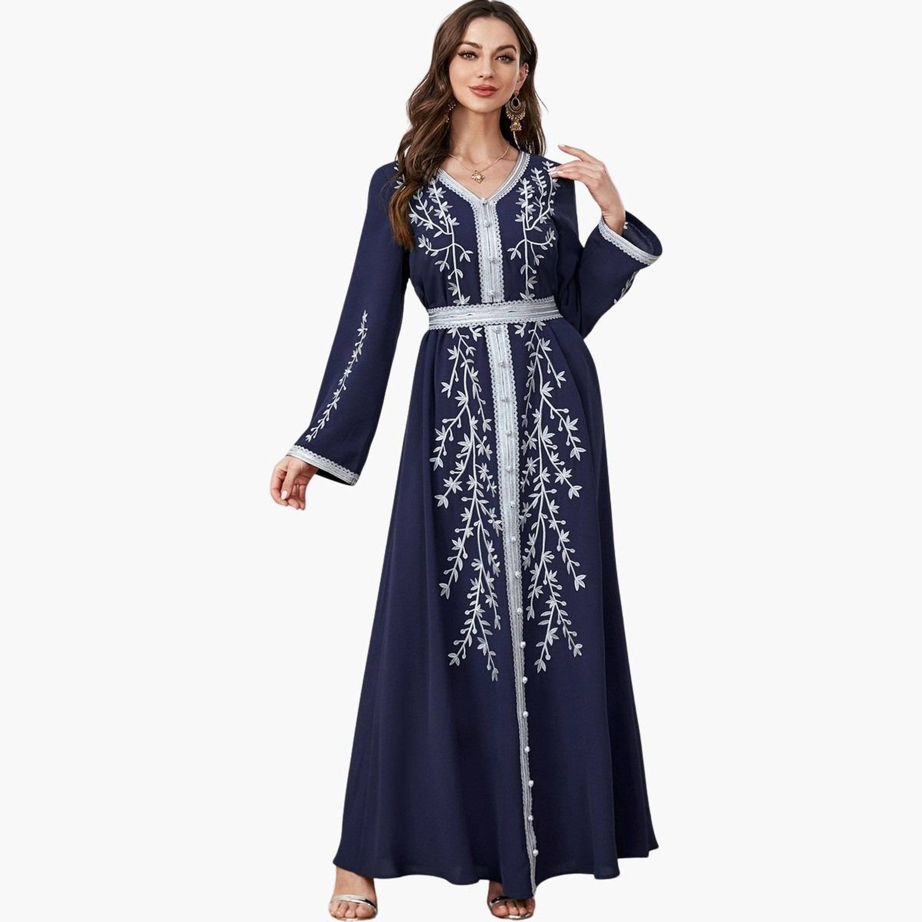 جلابية مطرزة بحزام-women-arabicclothing-jalabiyas-image-1