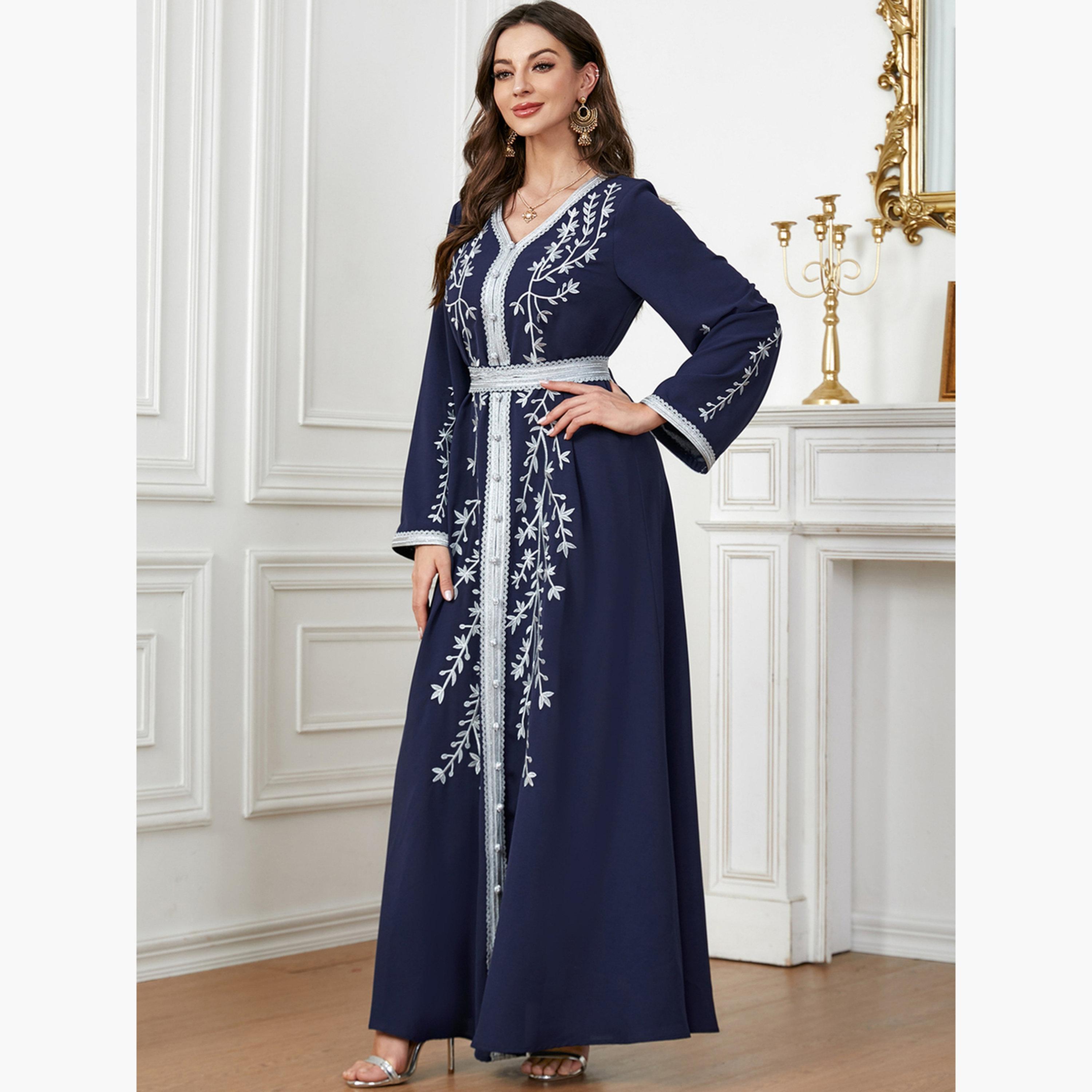 جلابية مطرزة بحزام-women-arabicclothing-jalabiyas-image-5