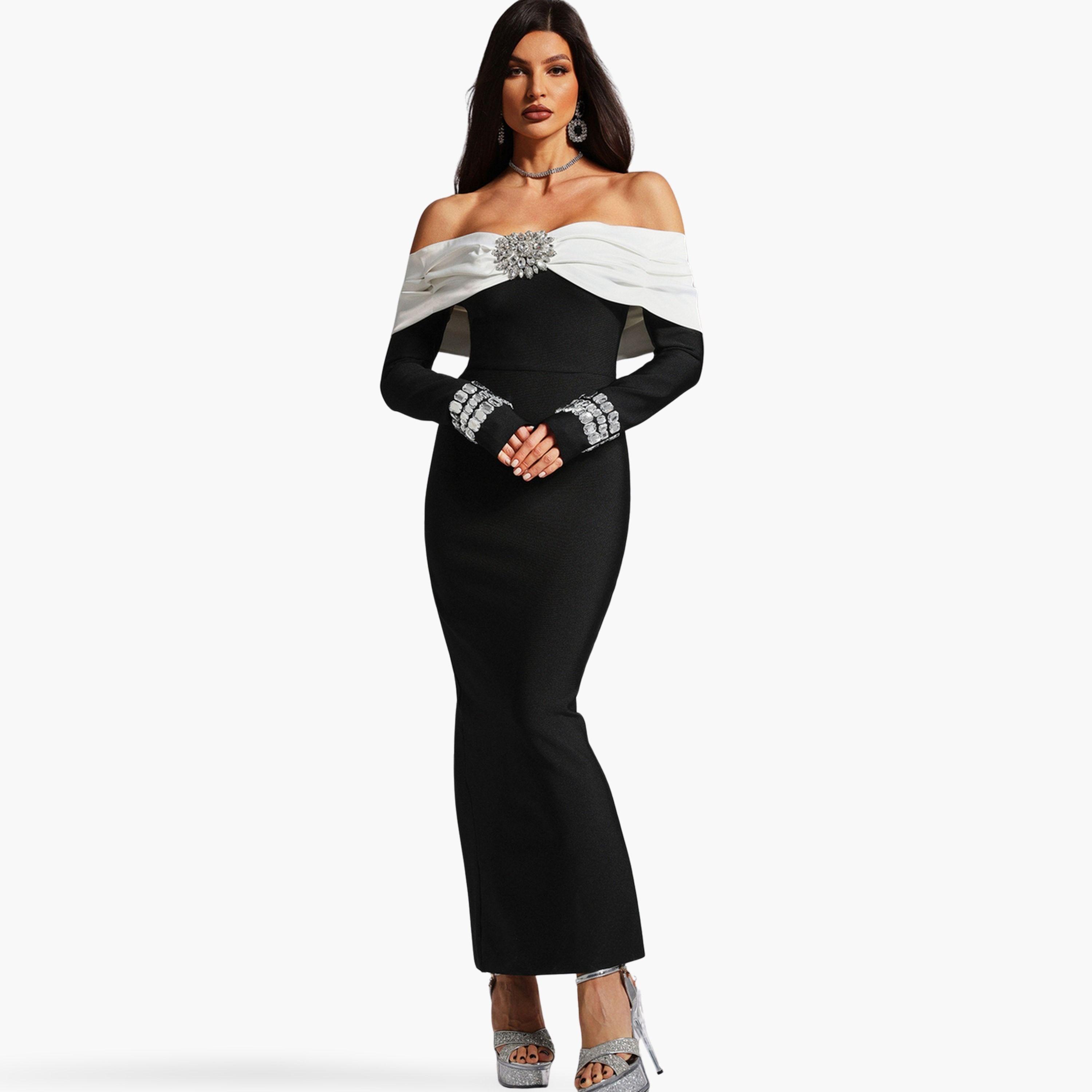 فستان سهرة طويل بأكتاف مكشوفة-women-clothing-dresses-image-1