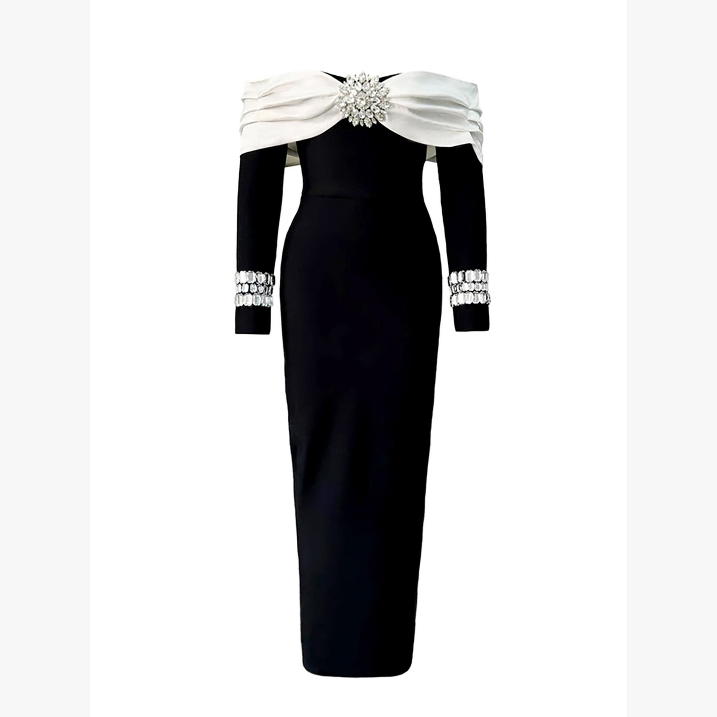 فستان سهرة طويل بأكتاف مكشوفة-women-clothing-dresses-image-2