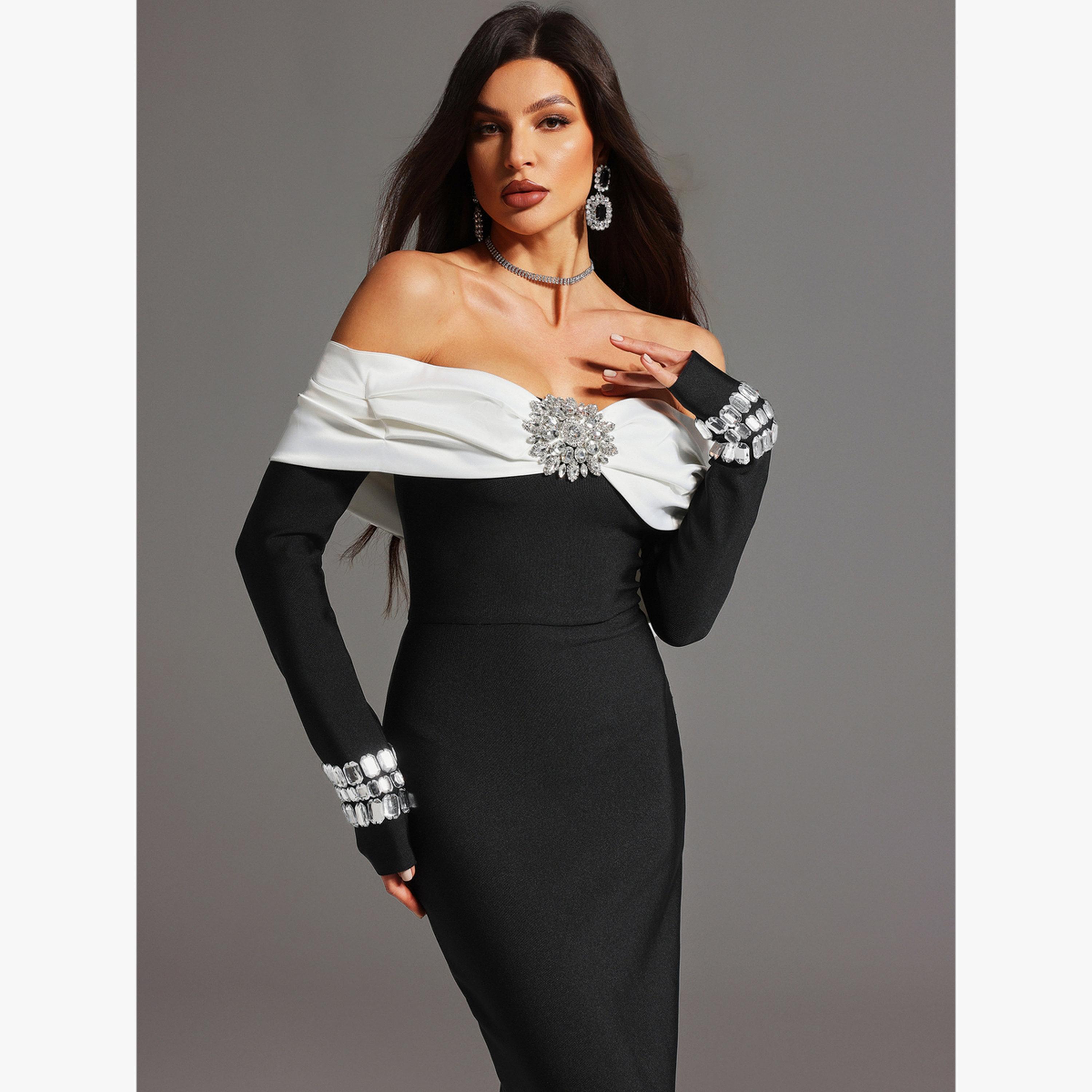 فستان سهرة طويل بأكتاف مكشوفة-women-clothing-dresses-image-3