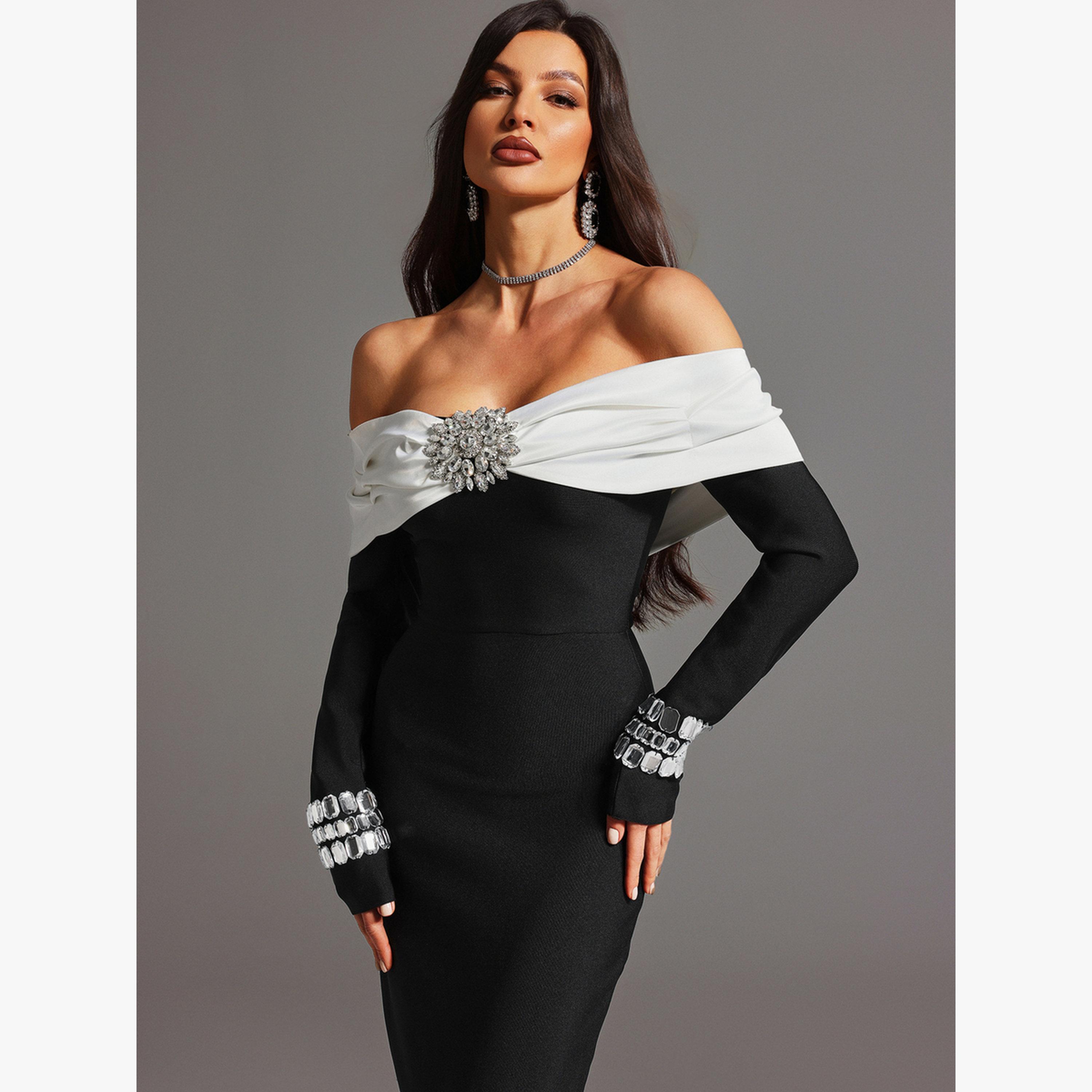 فستان سهرة طويل بأكتاف مكشوفة-women-clothing-dresses-image-4