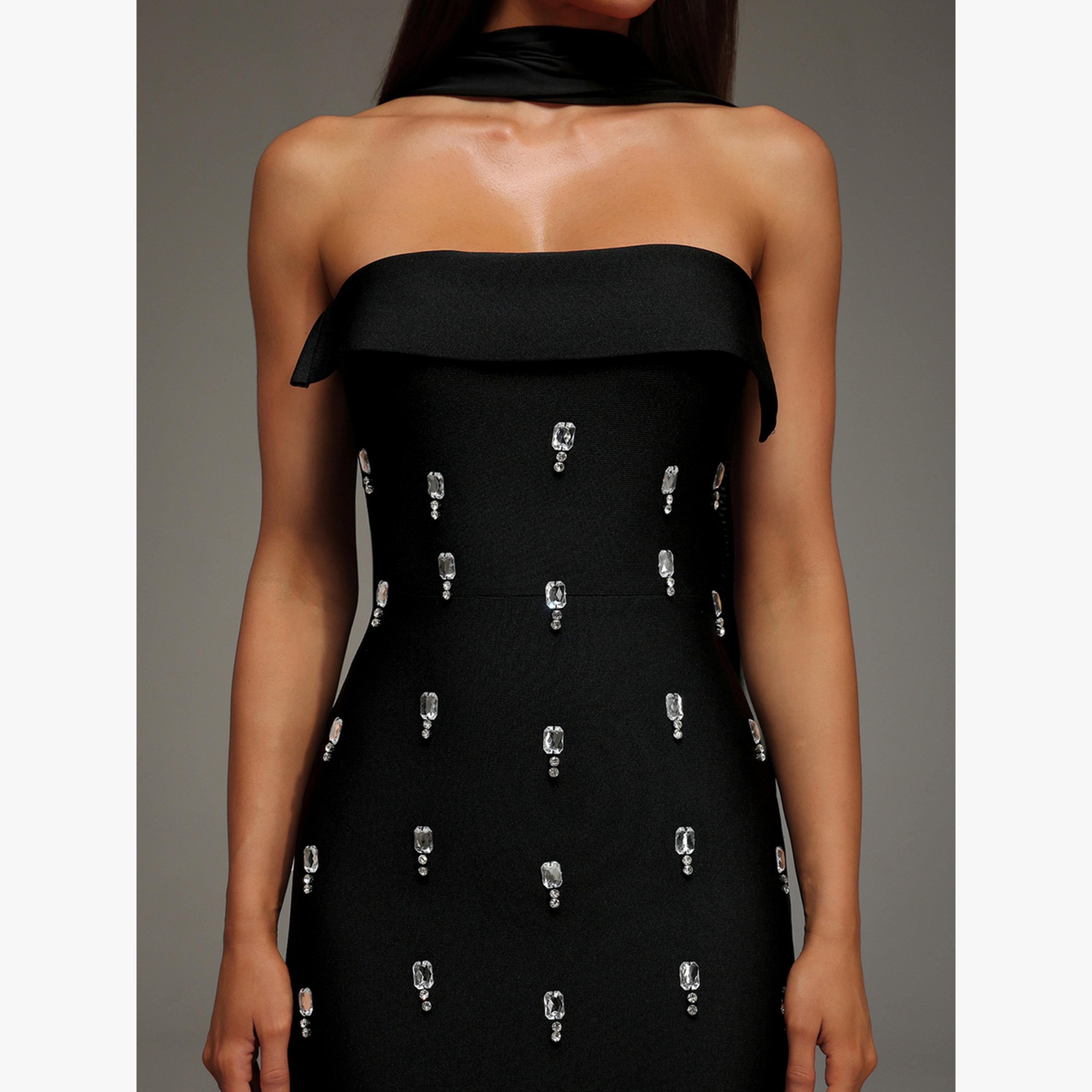 Bella Barnett X Styli Women Halter Neck Embellished Sheath Maxi Dress-women-clothing-dresses-image-6