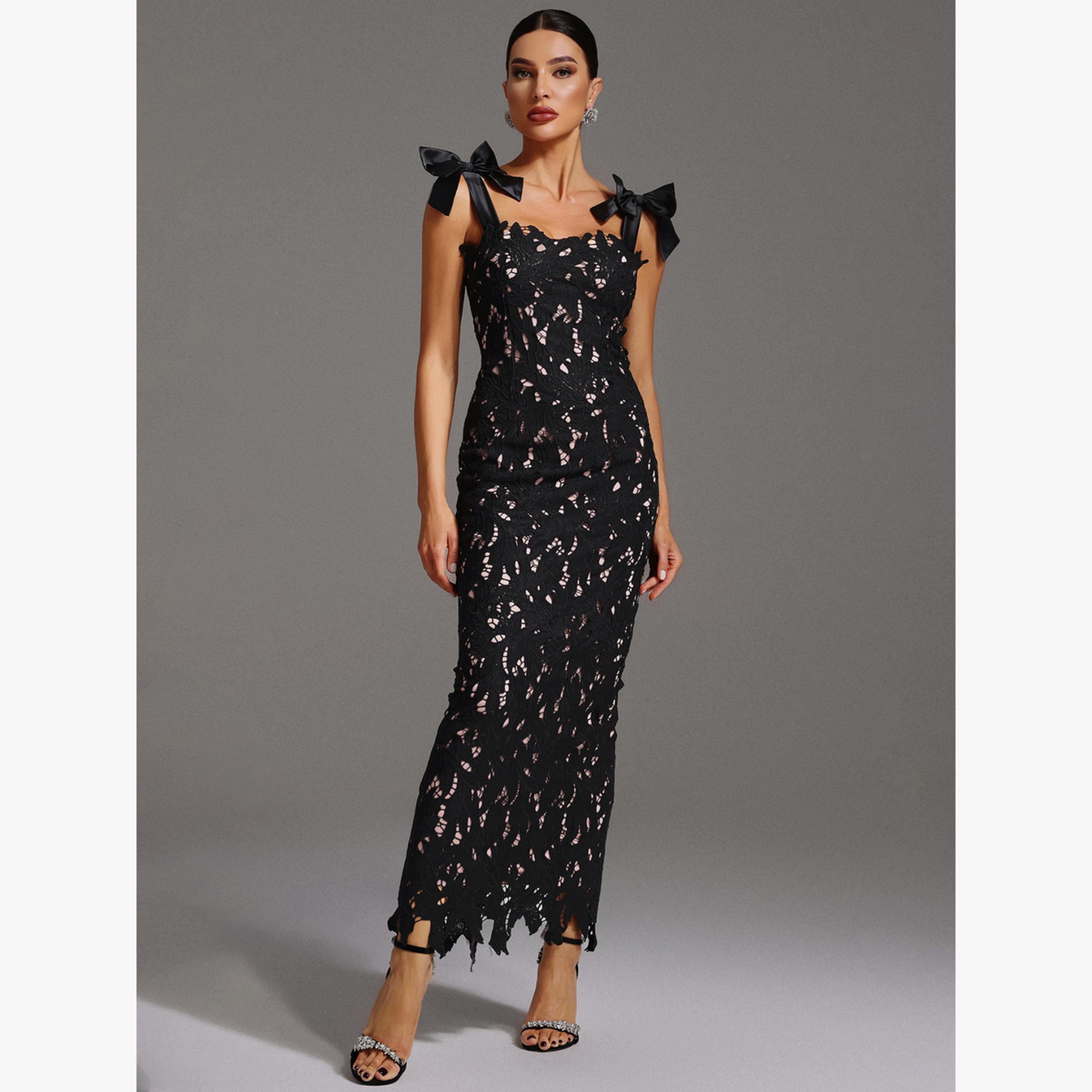 فستان طويل بلا أكمام مع أربطة-women-clothing-dresses-image-4
