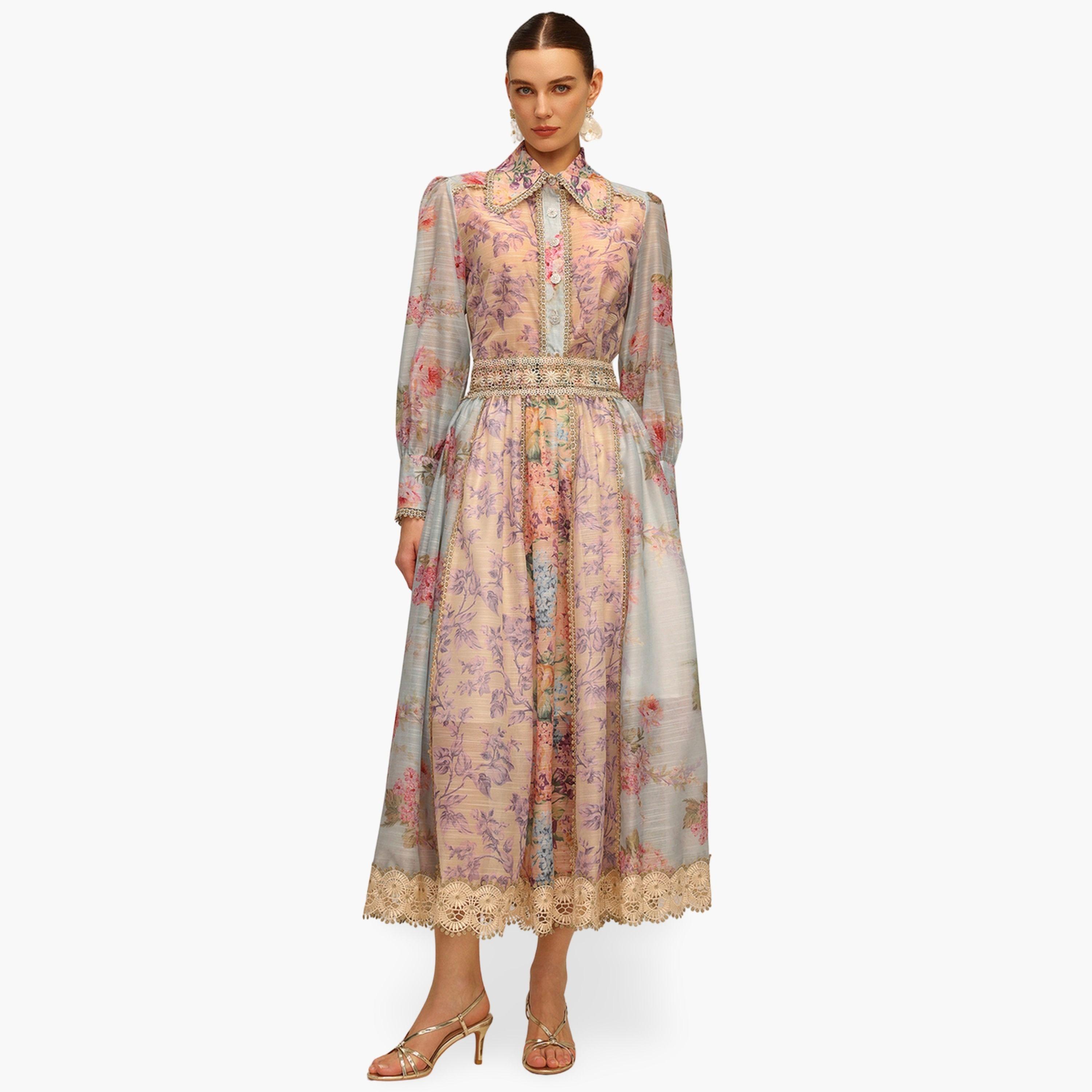 Bella Barnett X Styli Women Floral Print Top and Maxi Skirt Co-Ords-women-clothing-coordsets-image-1
