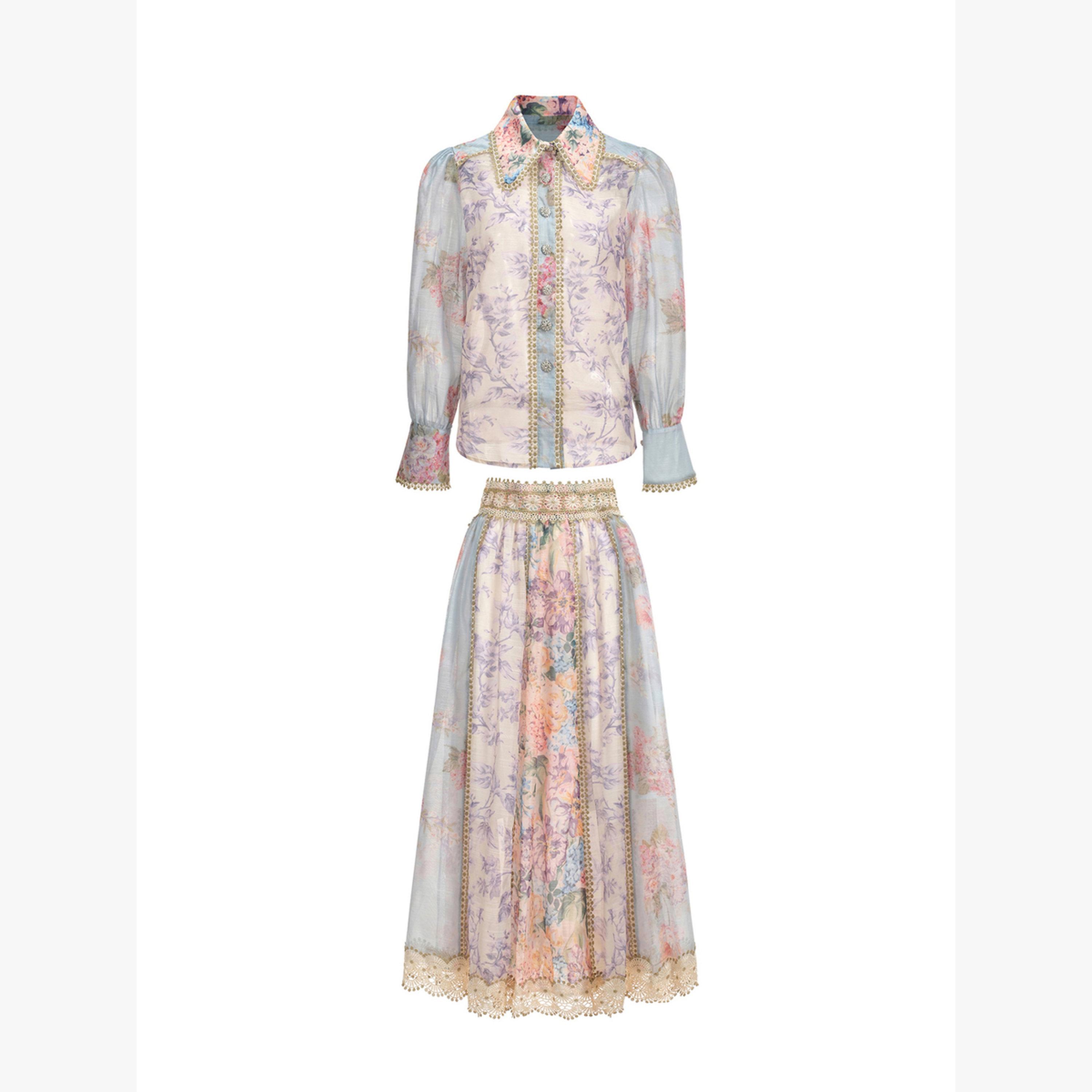 Bella Barnett X Styli Women Floral Print Top and Maxi Skirt Co-Ords-women-clothing-coordsets-image-2