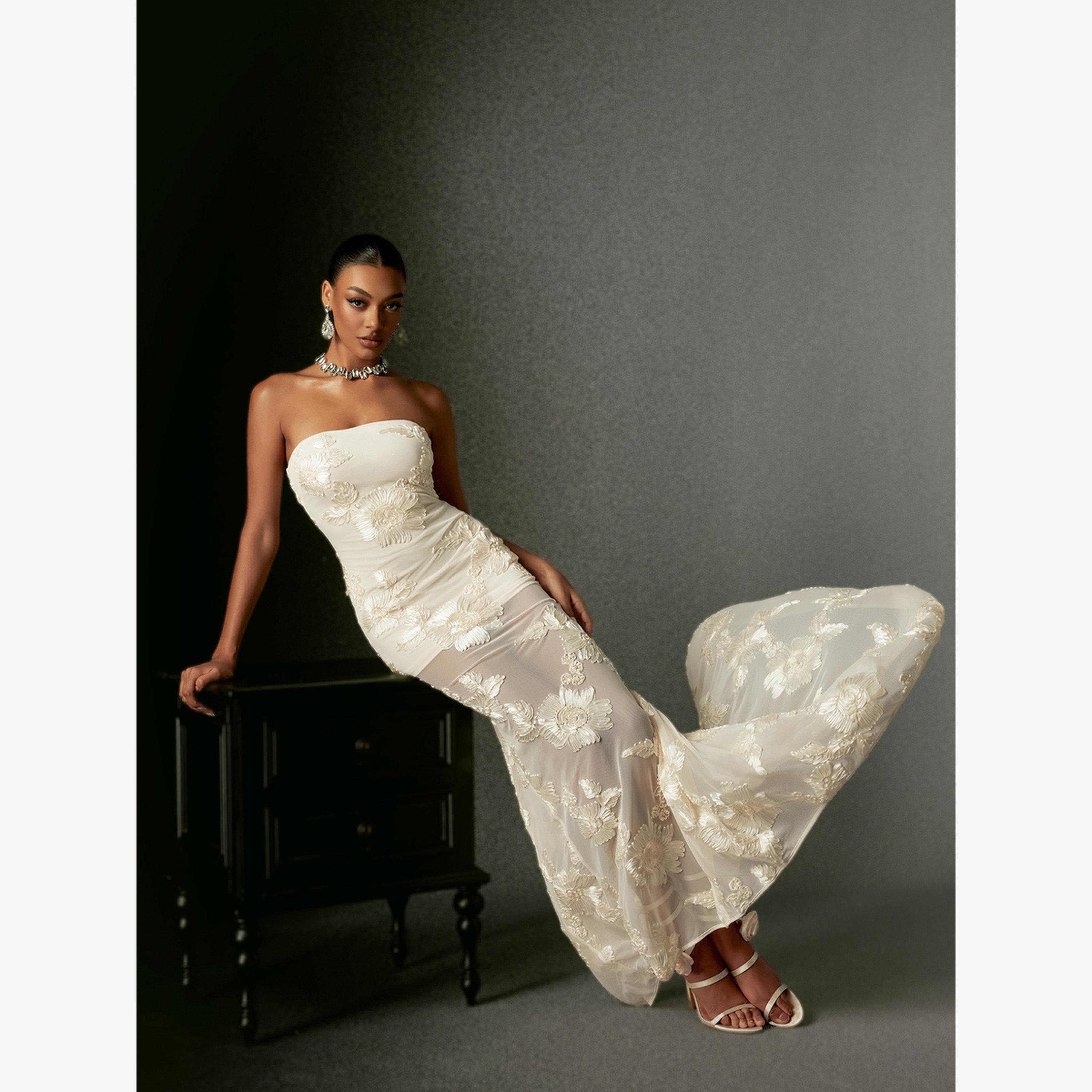 Bella Barnett X Styli Women Strapless Embroidery Flower Mesh Maxi Dress-women-clothing-dresses-image-6