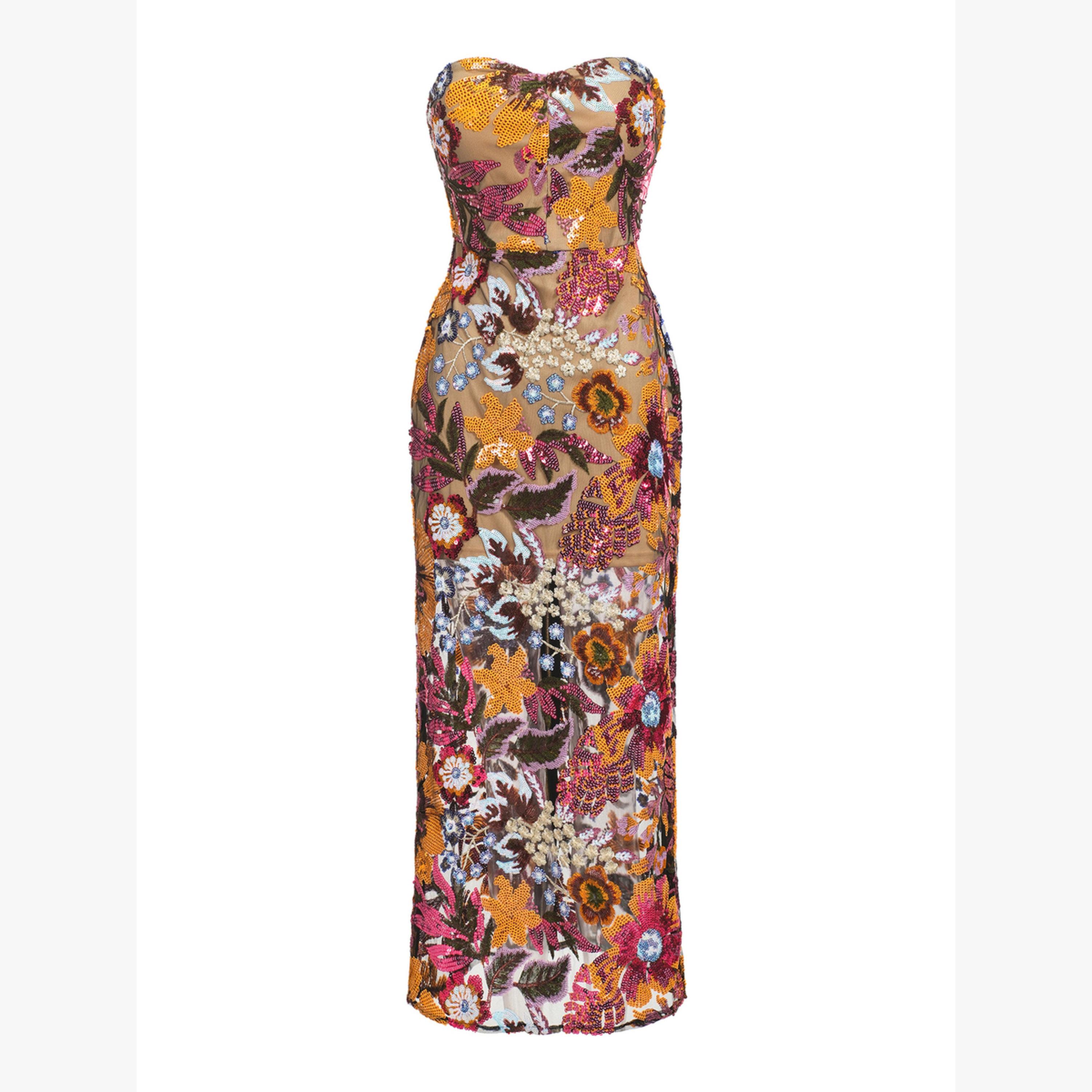 فستان طويل بلا أربطة مزين بترتر وبقصة ضيقة-women-clothing-dresses-image-4