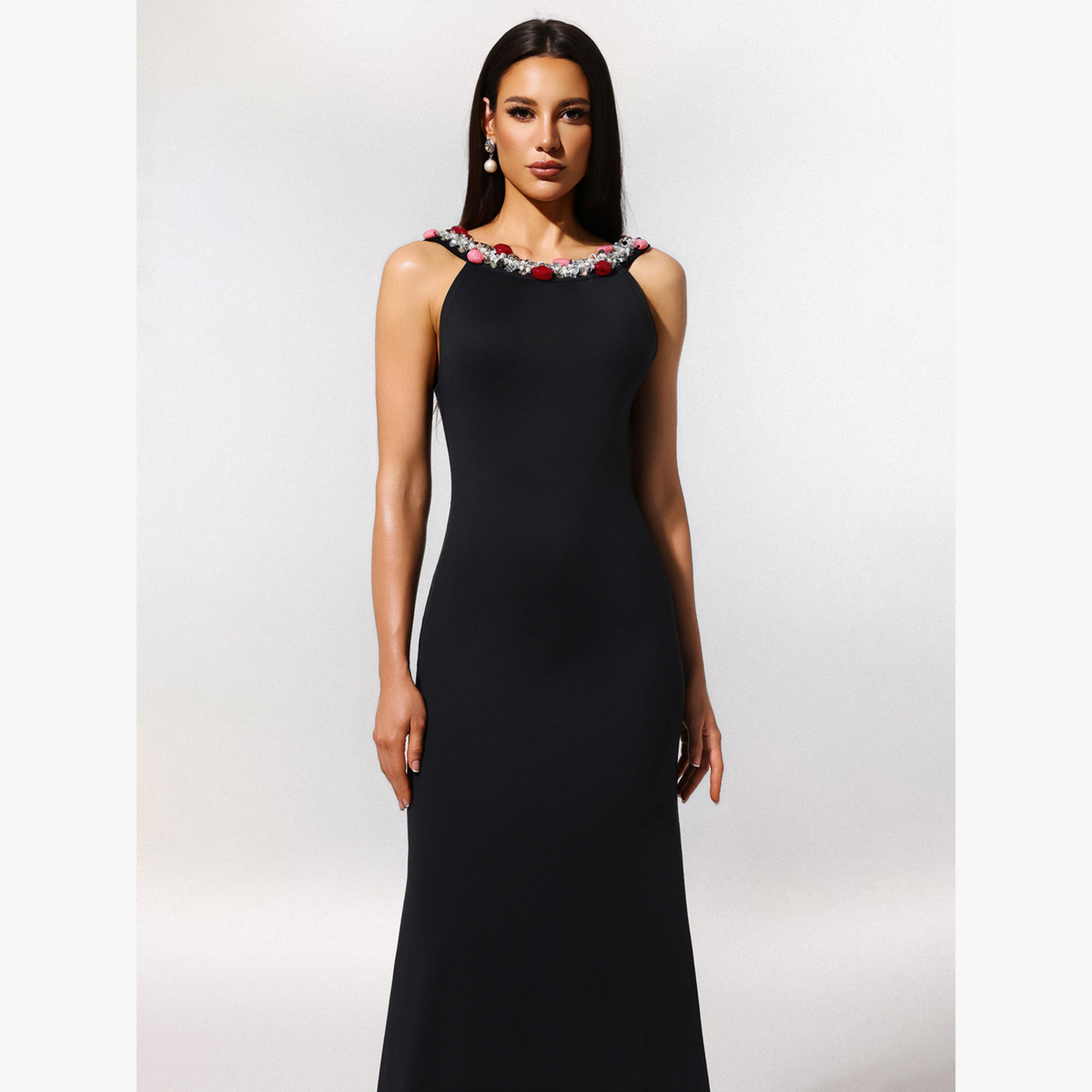 Bella Barnett X Styli Women Sleeveless Backless Beaded Maxi Dress-women-clothing-dresses-image-3