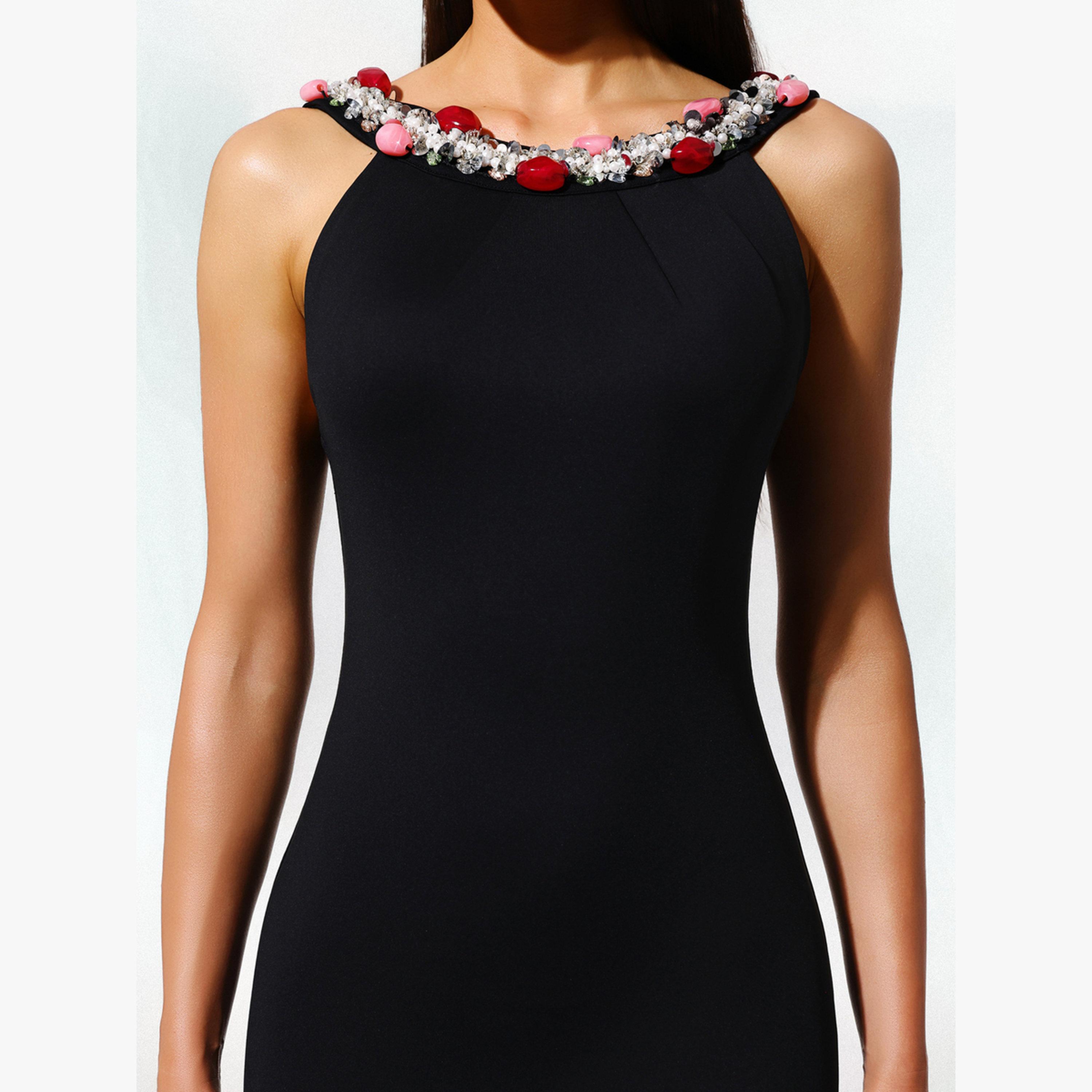 Bella Barnett X Styli Women Sleeveless Backless Beaded Maxi Dress-women-clothing-dresses-image-5