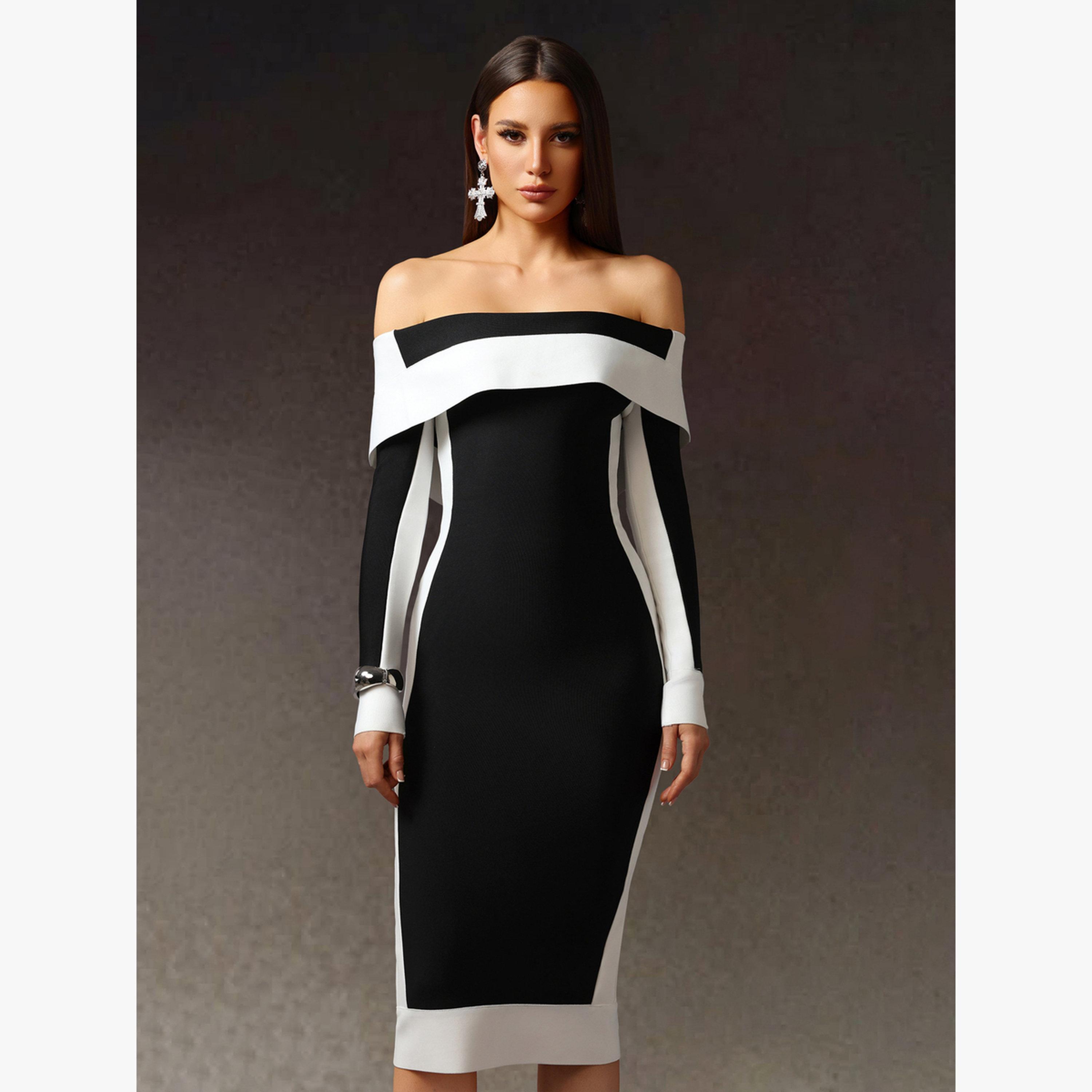 فستان ميدي بقصة ضيقة بألوان متعددة-women-clothing-dresses-image-5