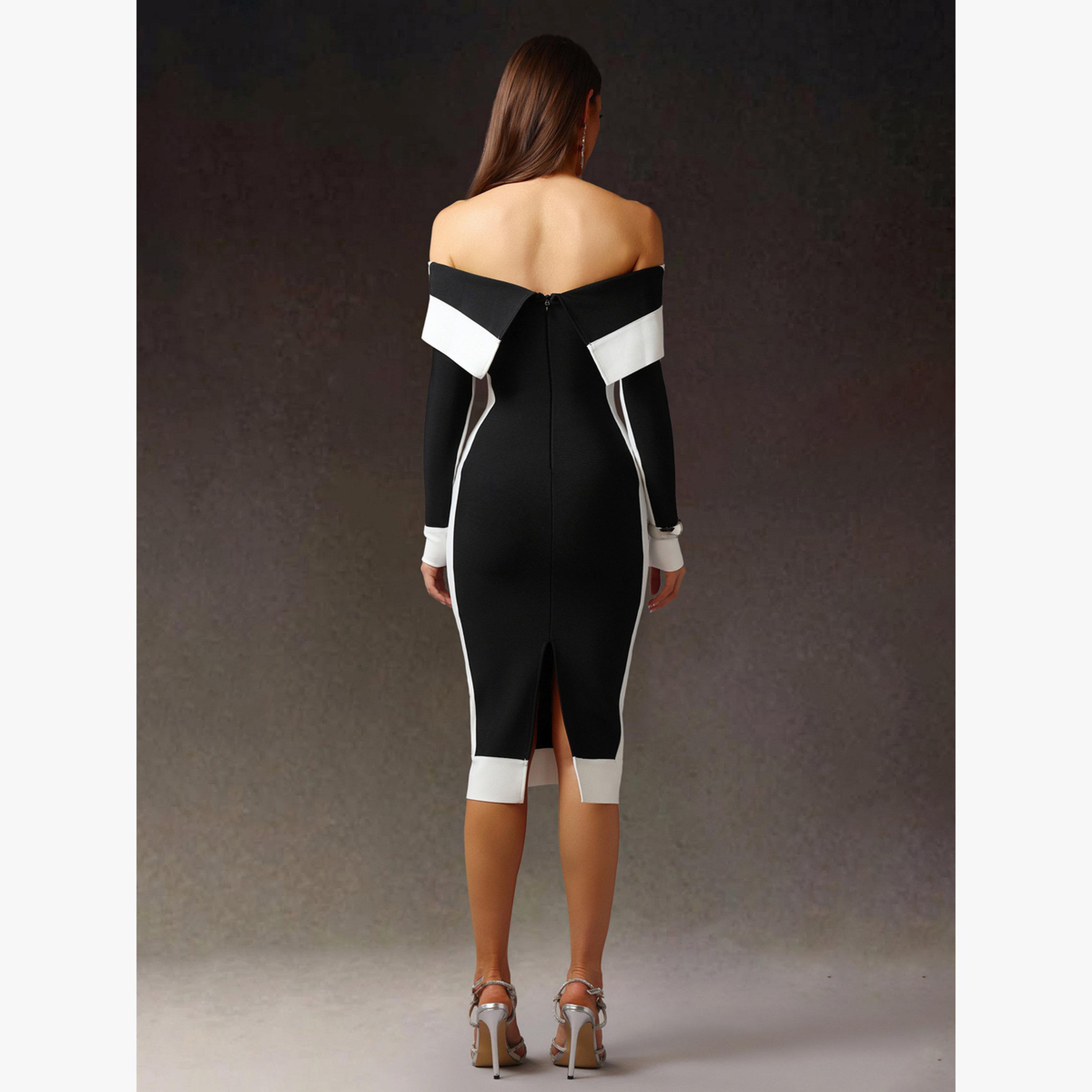 فستان ميدي بقصة ضيقة بألوان متعددة-women-clothing-dresses-image-6