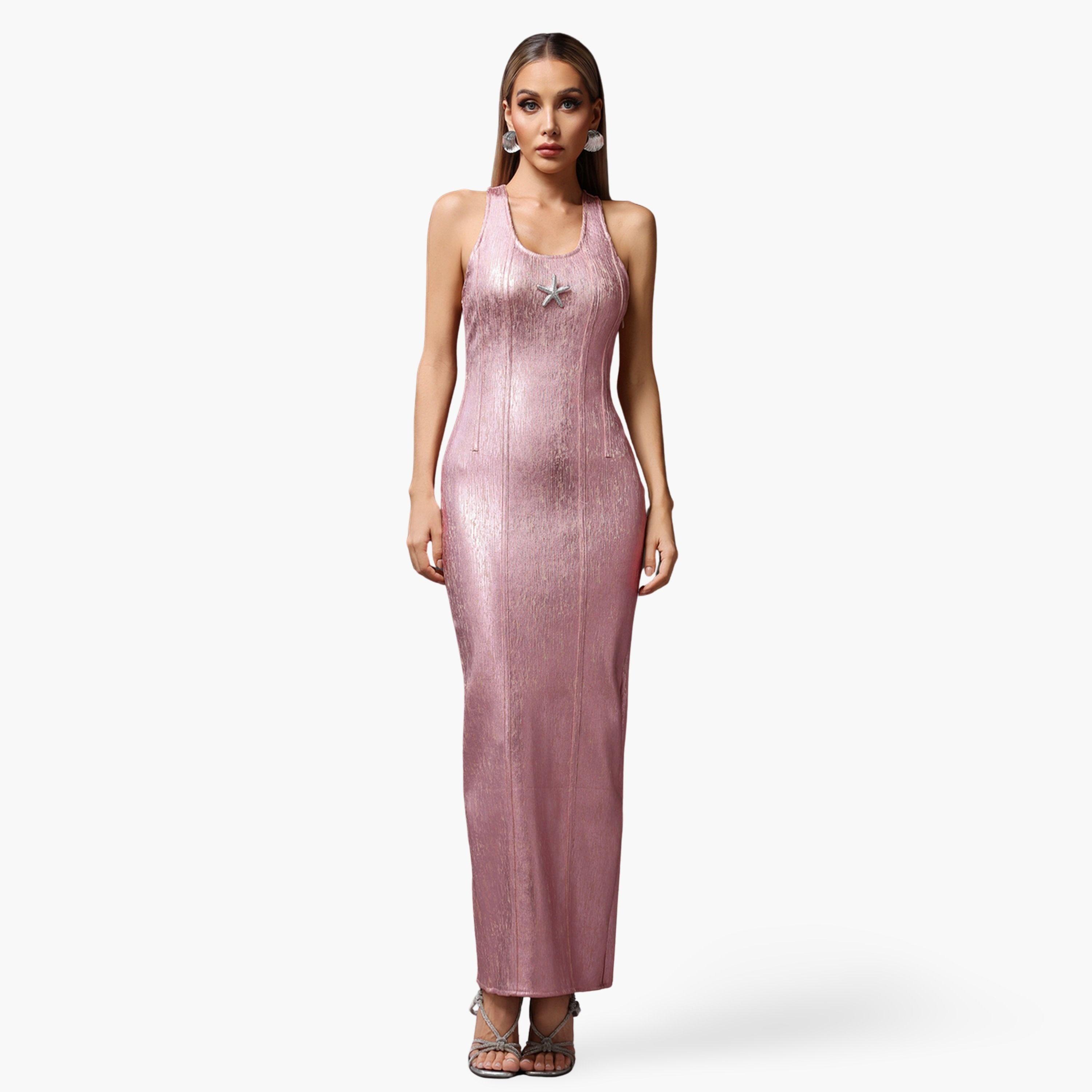 فستان طويل بقصة ضيقة بلا أكمام-women-clothing-dresses-image-1
