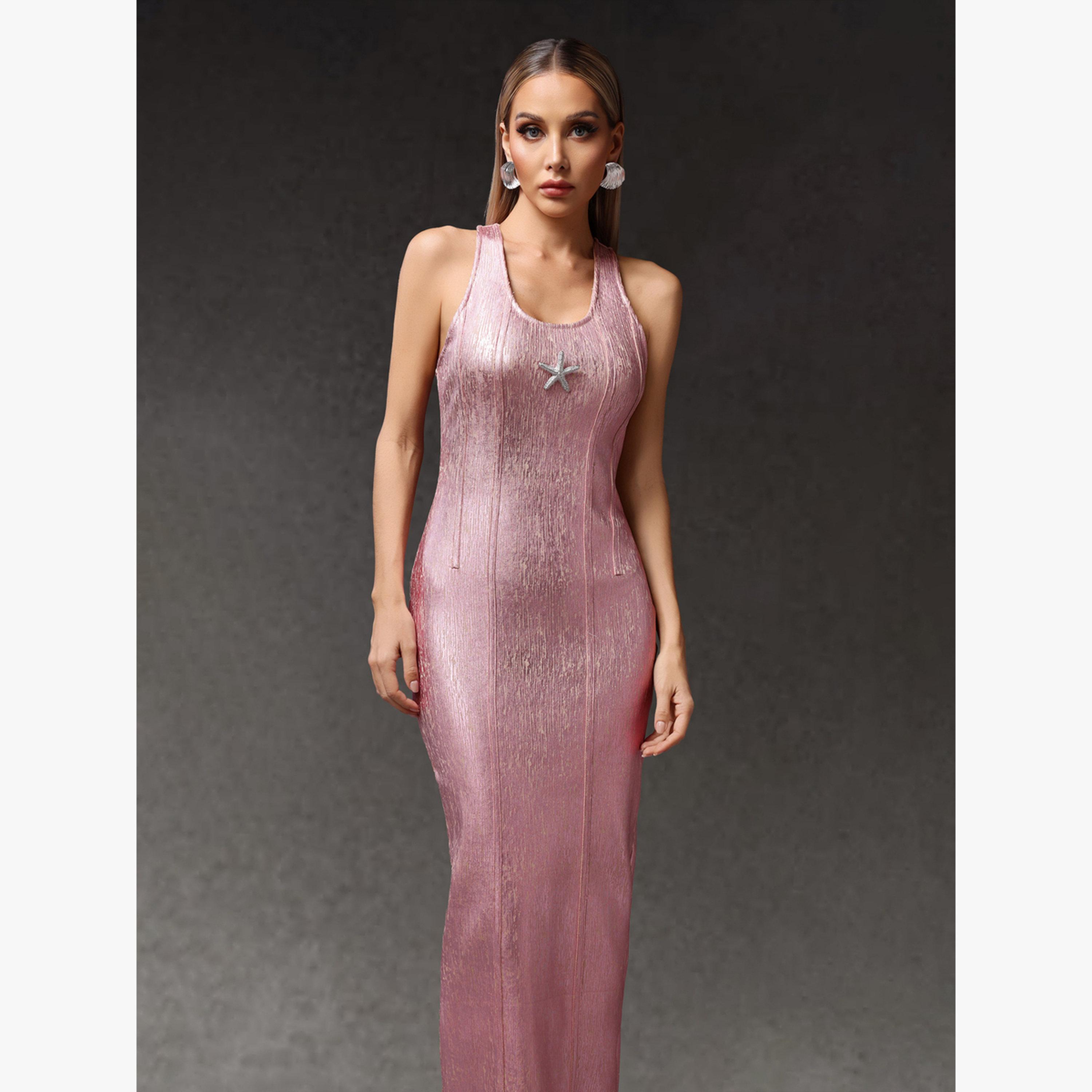 فستان طويل بقصة ضيقة بلا أكمام-women-clothing-dresses-image-3