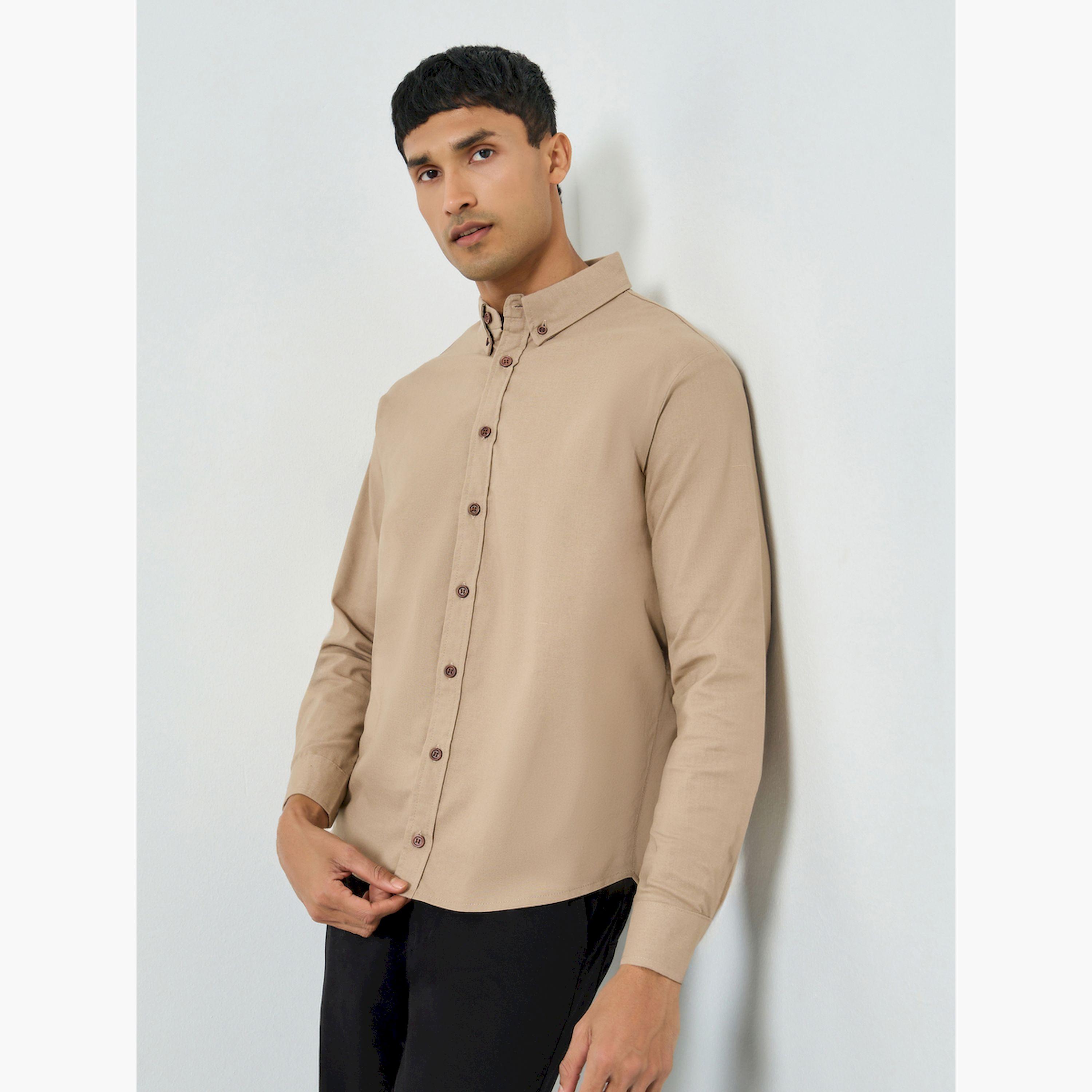 قميص قطني بقصة مريحة-men-clothing-shirts-image-1