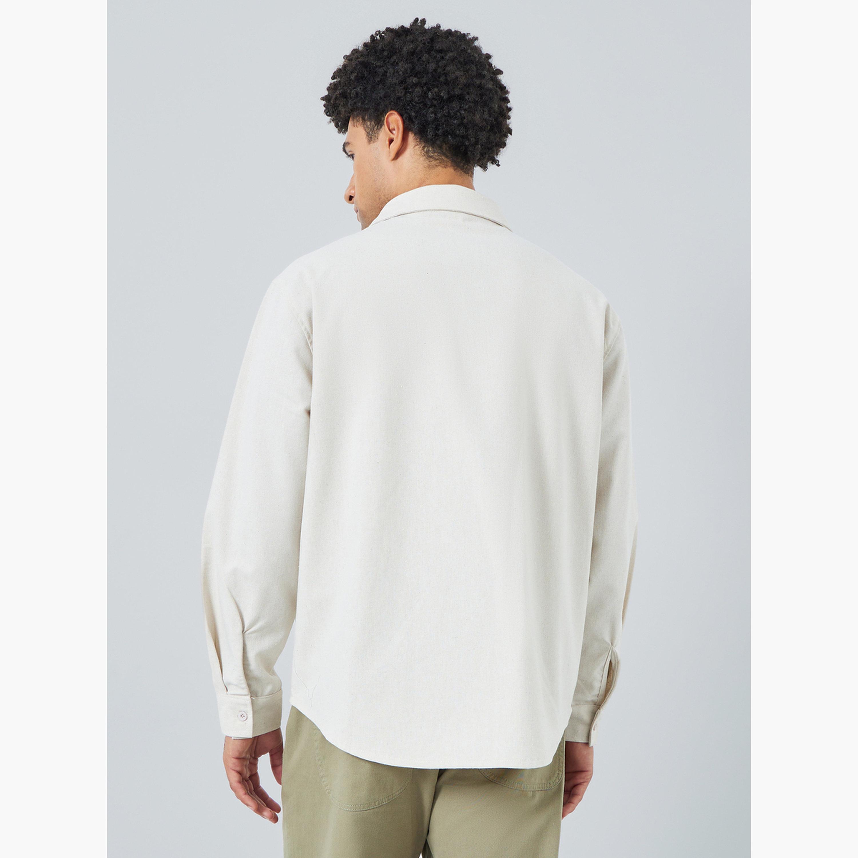 قميص من مزيج الكتان بقصة مريحة-men-clothing-shirts-image-5