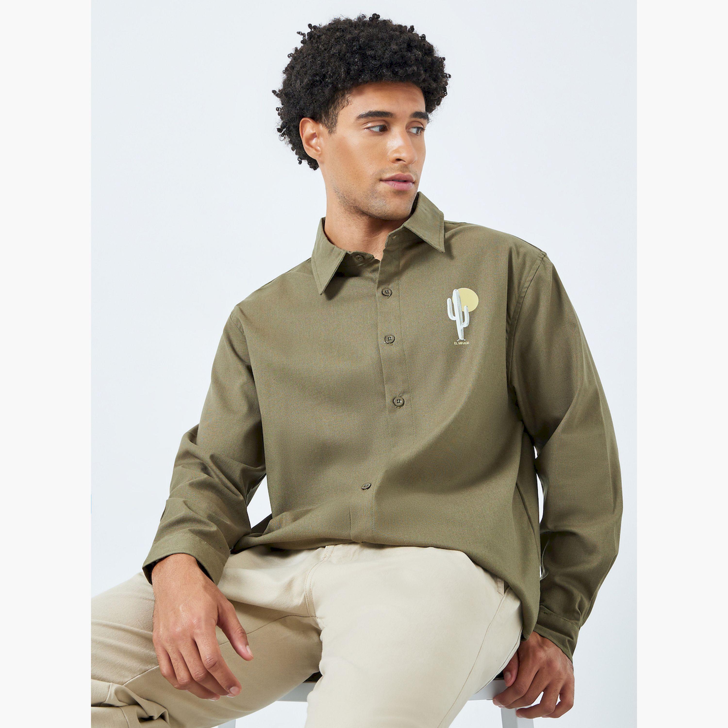 قميص من مزيج الكتان بقصة مريحة-men-clothing-shirts-image-3