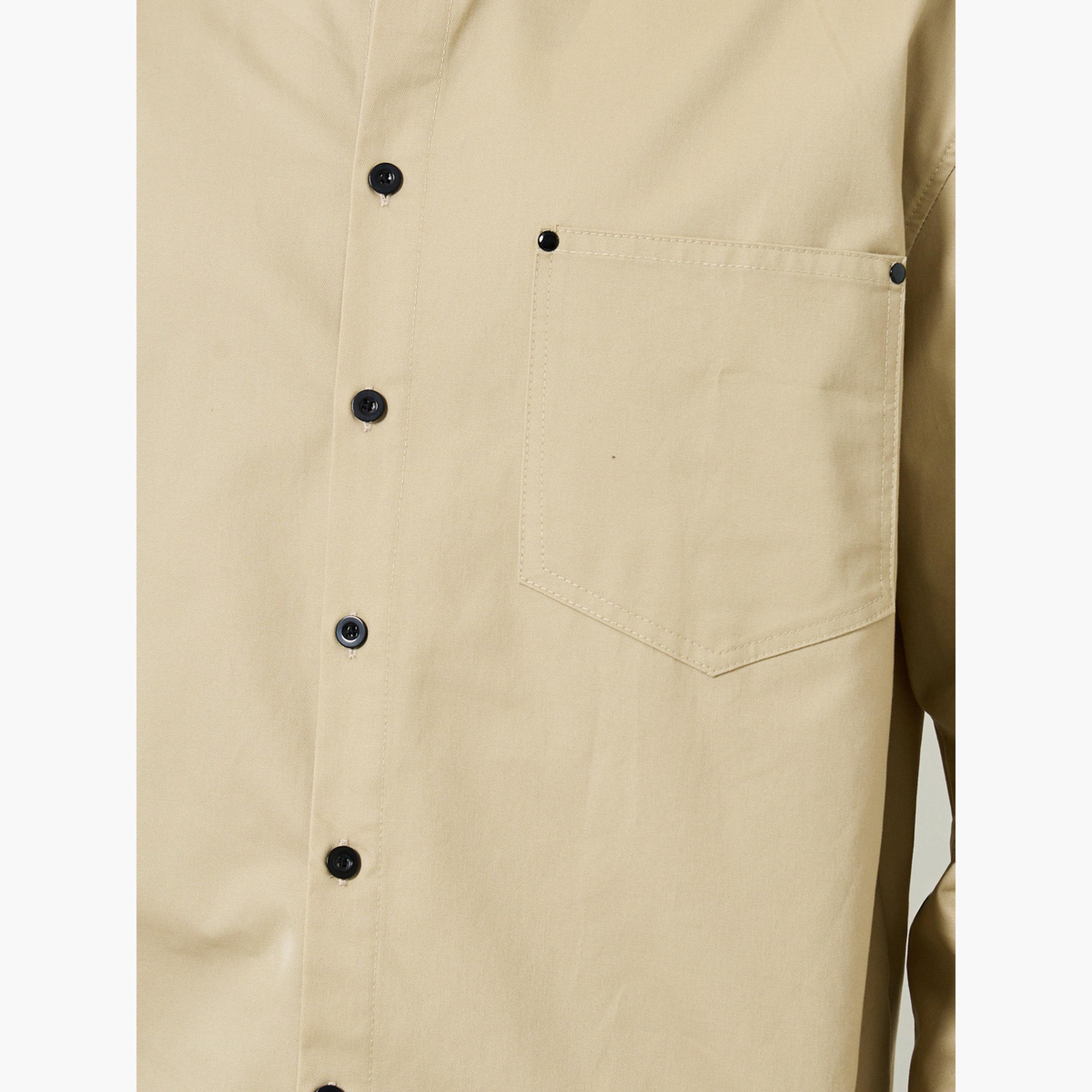 Styli Men Beige Cotton Oversized Shirt-men-clothing-shirts-image-3