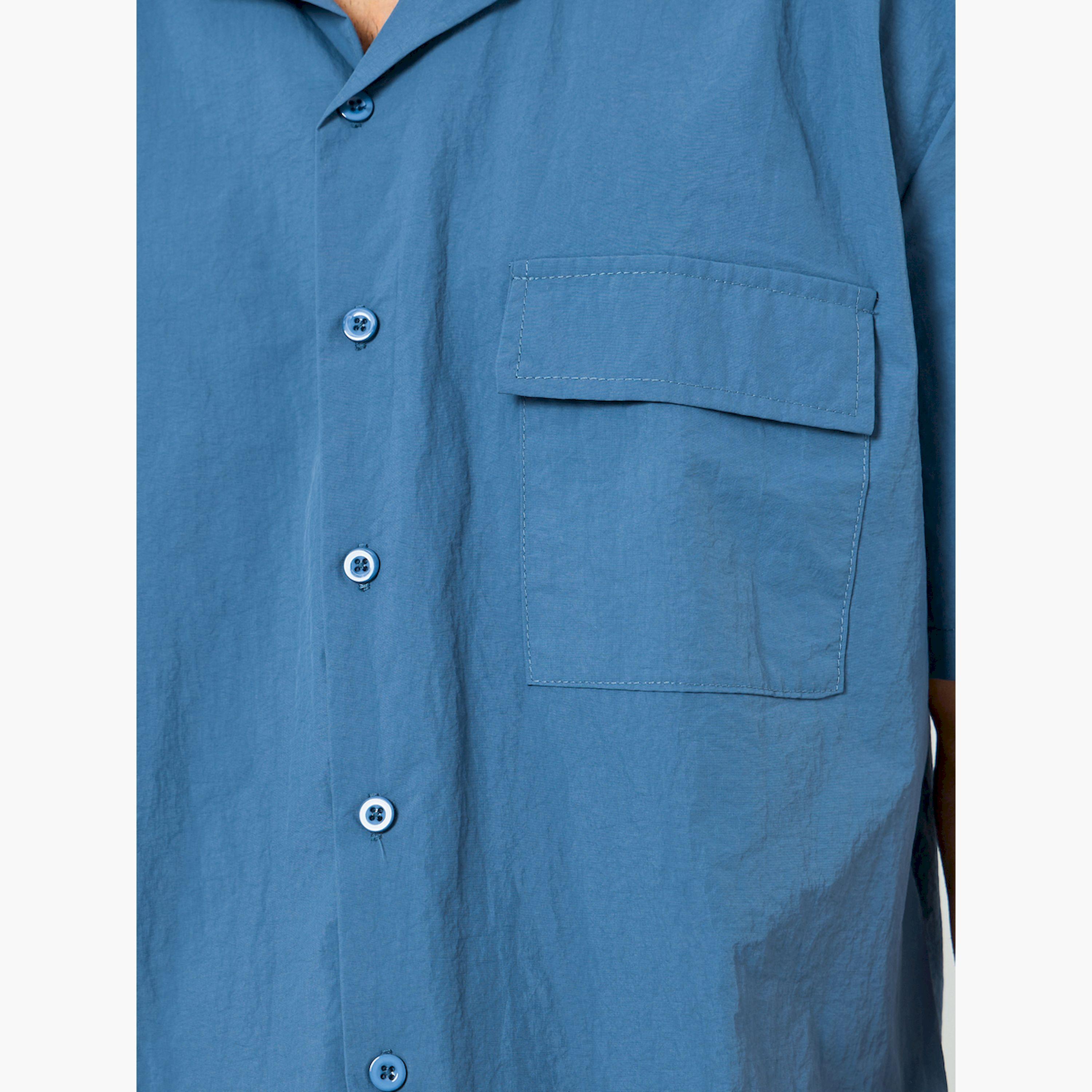 Styli Men Blue Resort Collar Oversized Shirt-men-clothing-shirts-image-4