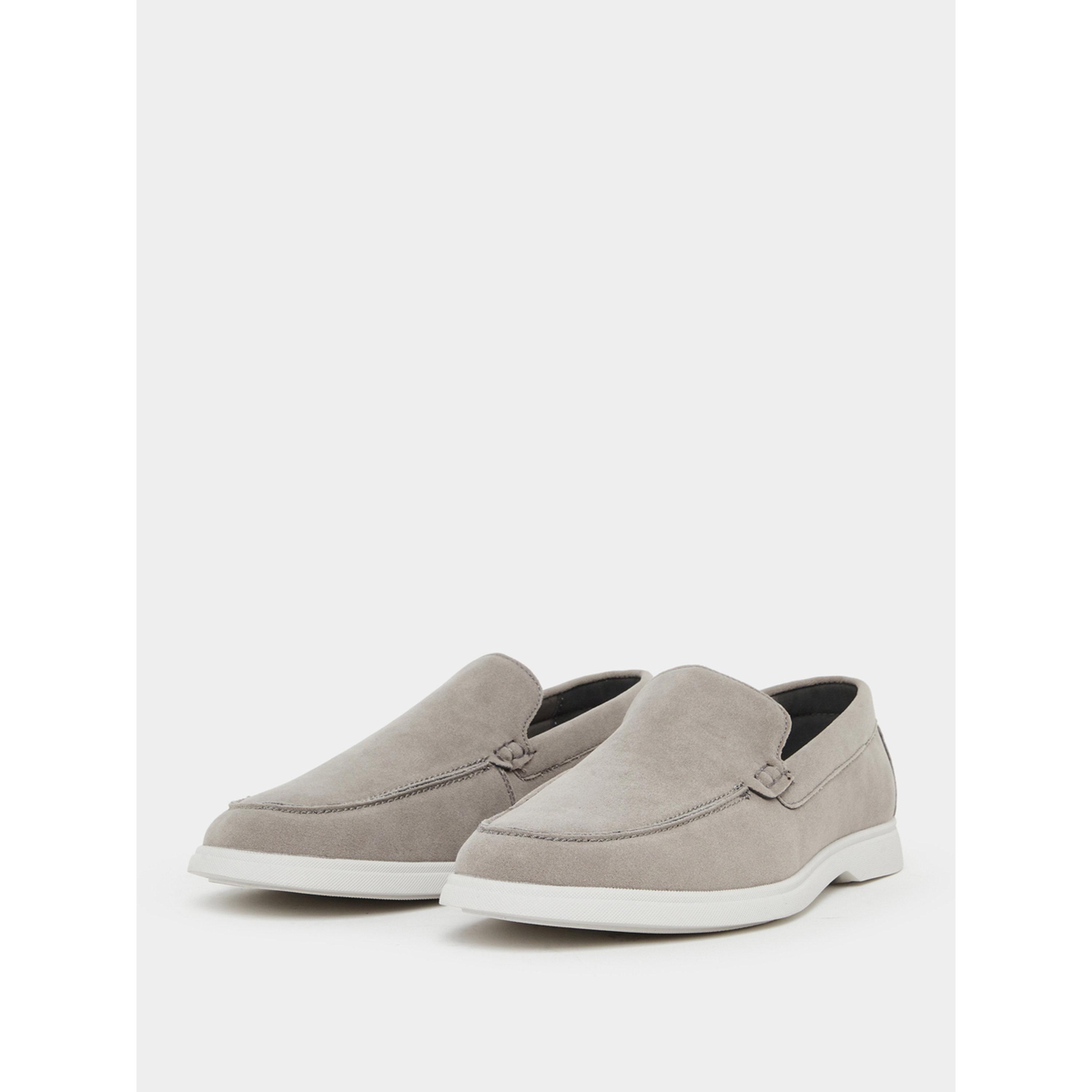 Styli Men Grey Faux Suede Casual Loafers-men-shoes-loafersandmoccasins-image-1