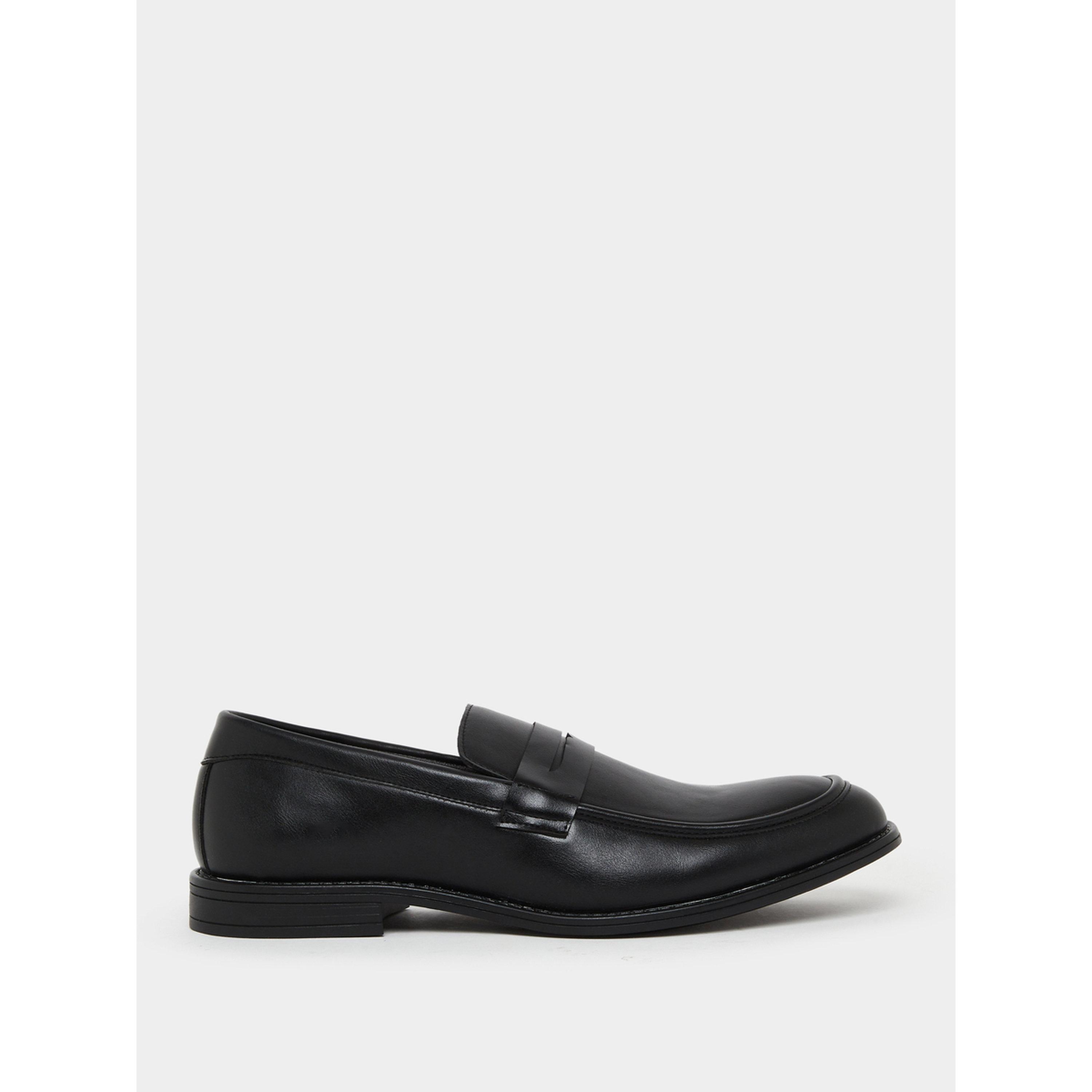 Styli Men Black Slip-On Penny Loafers-men-shoes-loafersandmoccasins-image-2