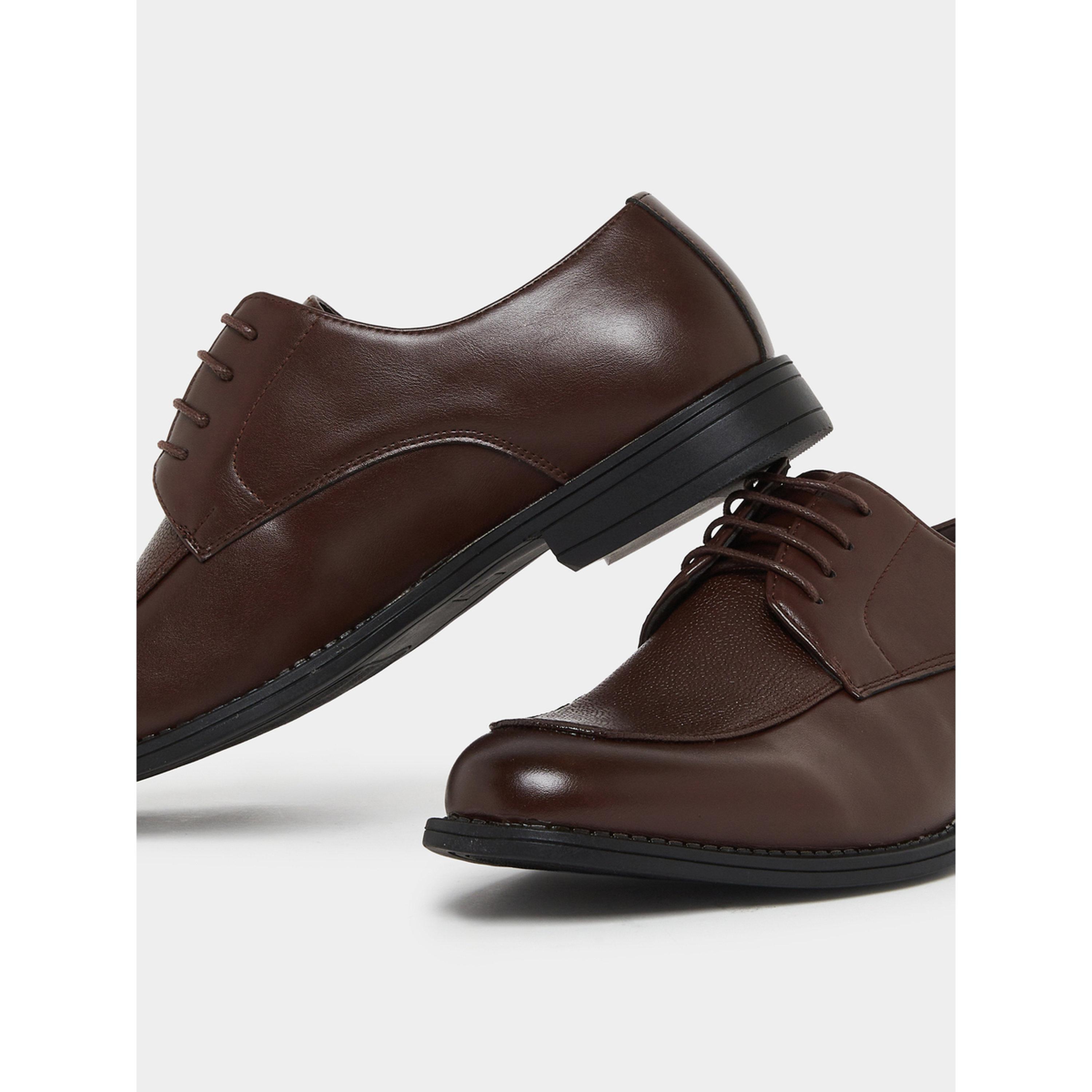 Styli Brown Leather Lace-Up Shoes-men-shoes-formalshoes-image-3