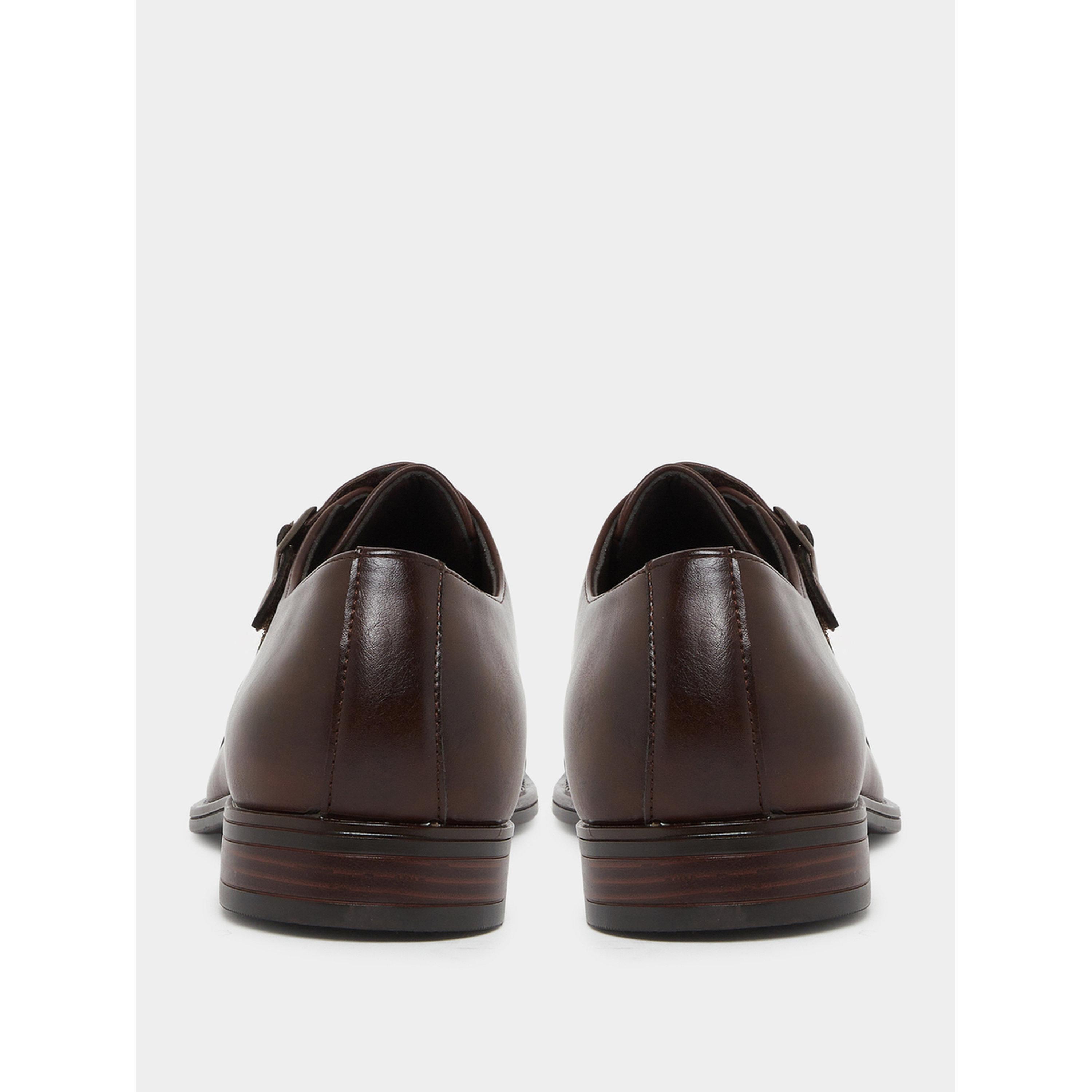 Styli Brown Leather Double Monk Strap Shoes-men-shoes-formalshoes-image-4