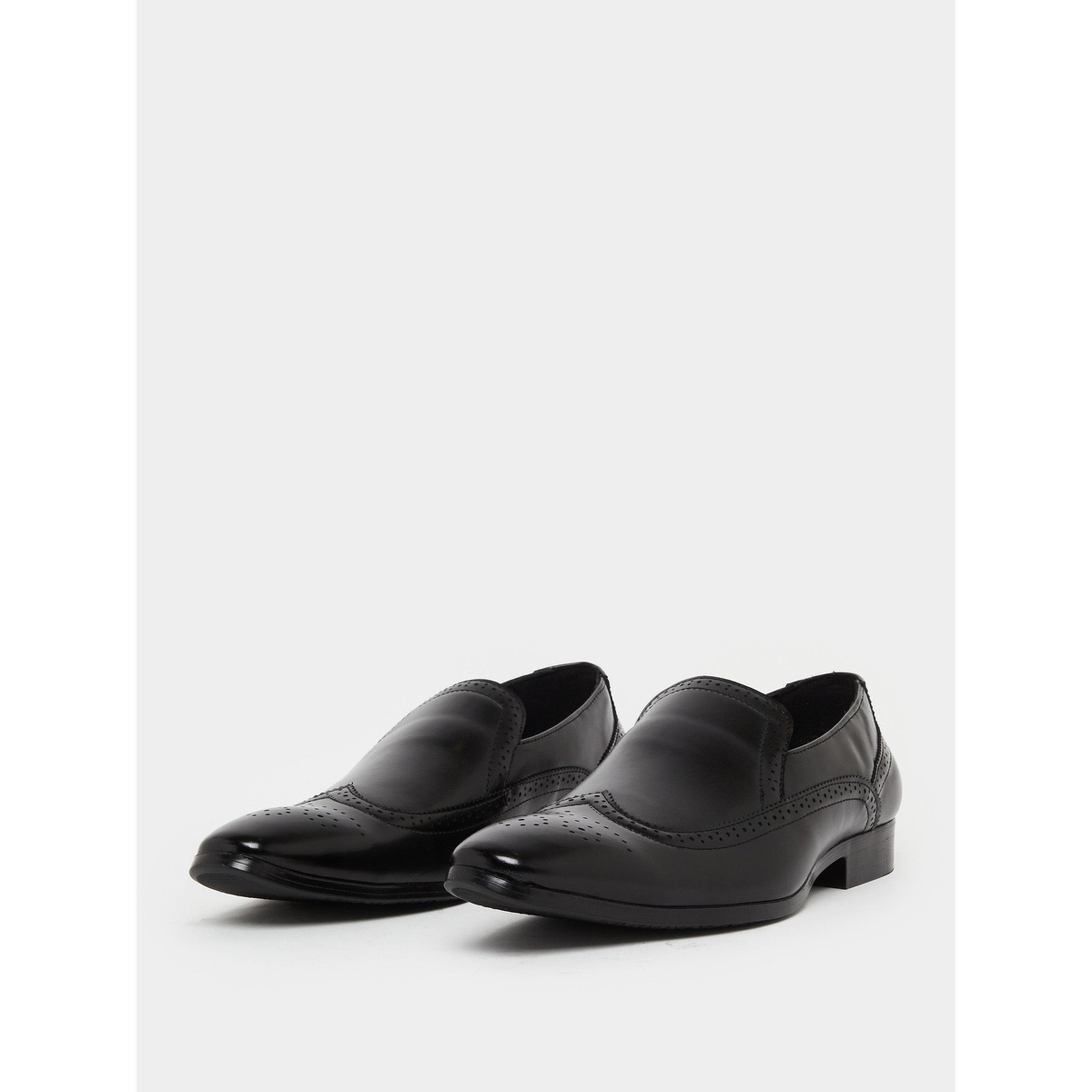Styli Men Black Leather Formal Slip-On Shoes-men-shoes-formalshoes-image-1