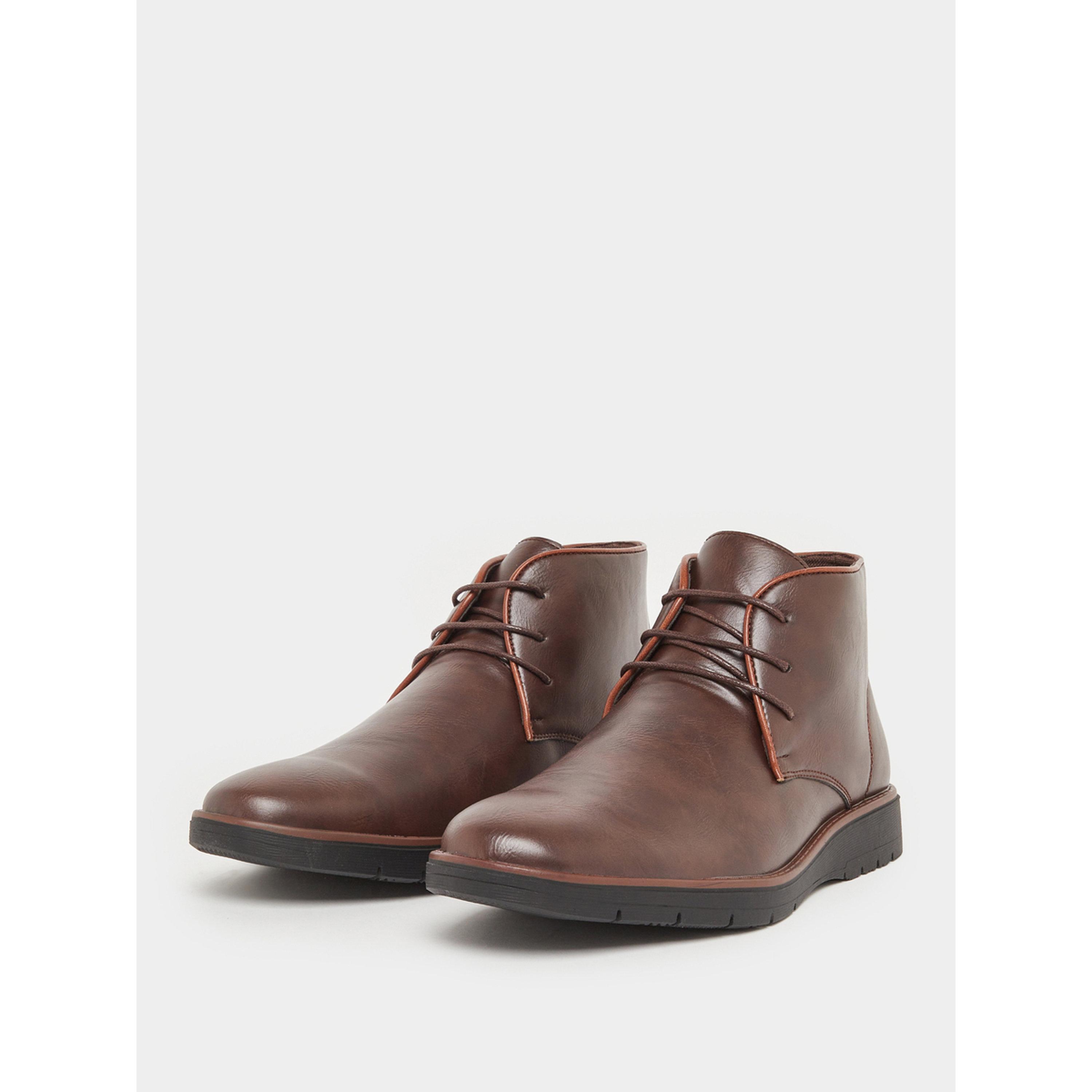 Styli Men Brown Leather Chukka Boots-men-shoes-boots-image-1