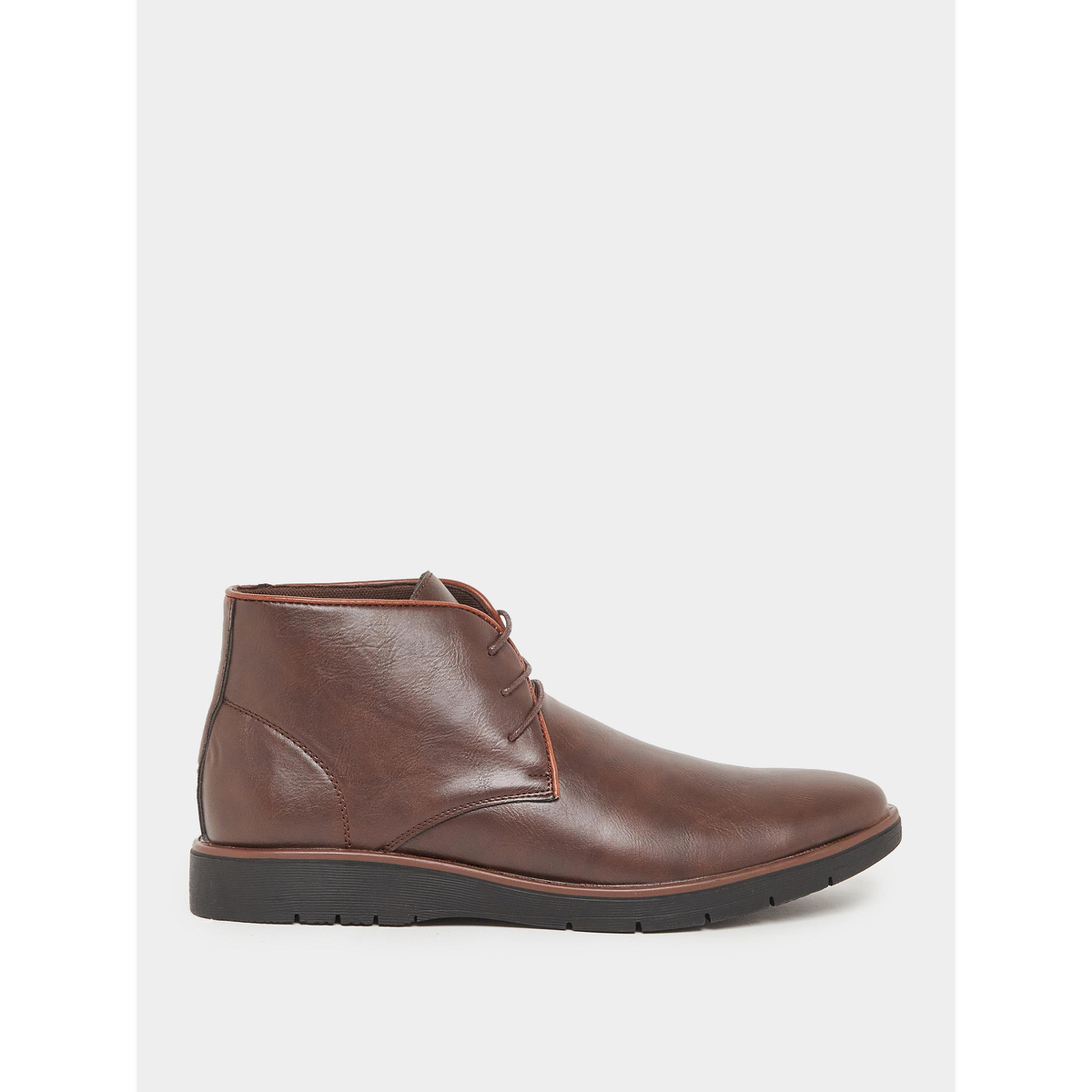 Styli Men Brown Leather Chukka Boots-men-shoes-boots-image-2