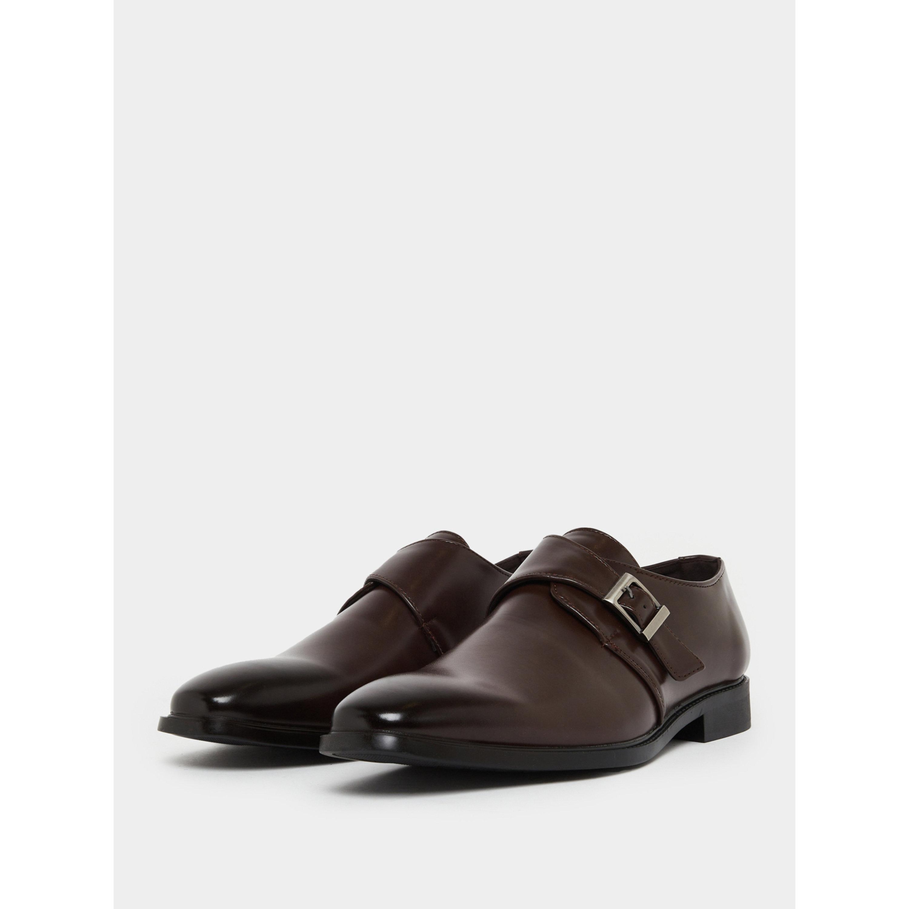 Styli Men Brown Leather Monk Strap Formal Shoes-men-shoes-formalshoes-image-1