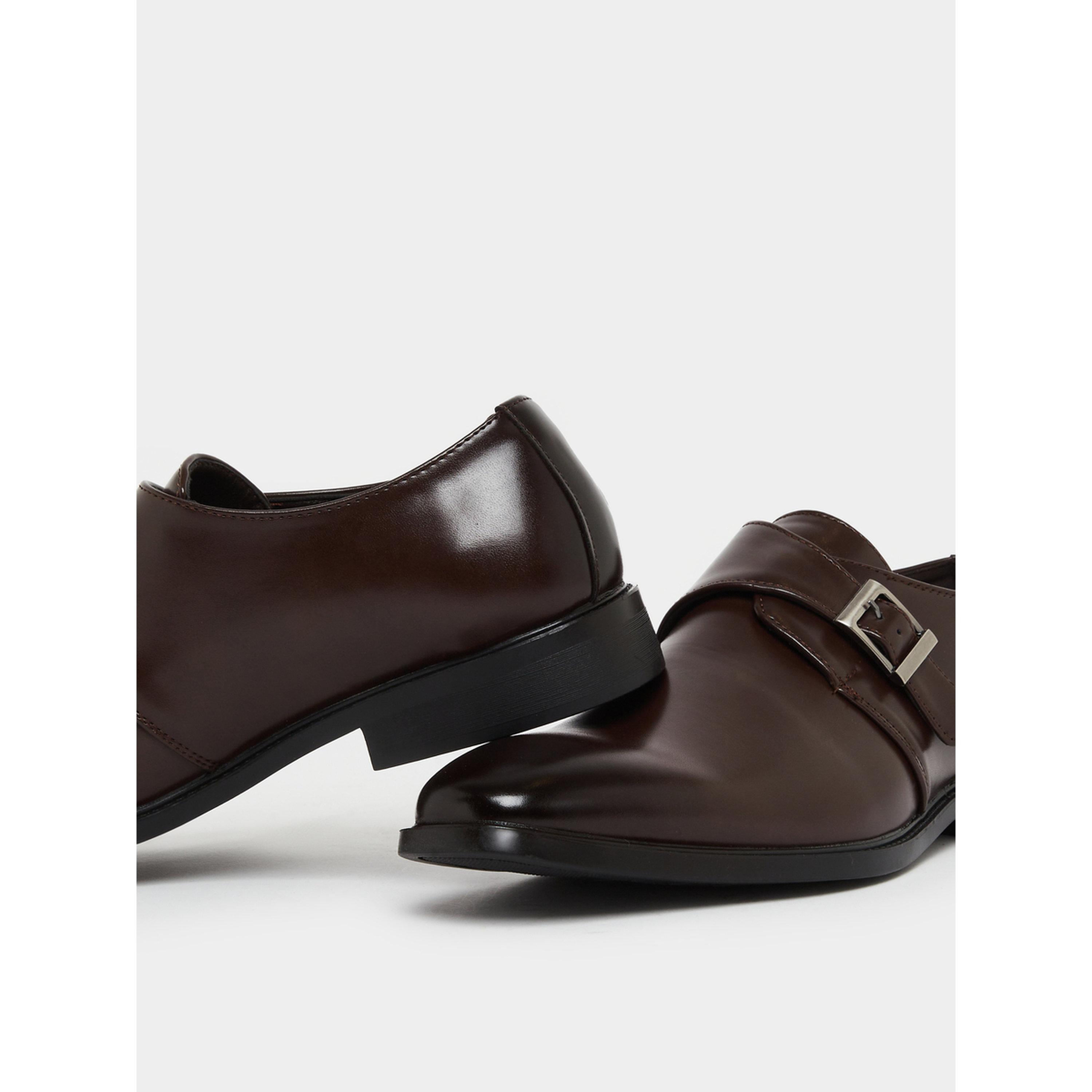Styli Men Brown Leather Monk Strap Formal Shoes-men-shoes-formalshoes-image-3