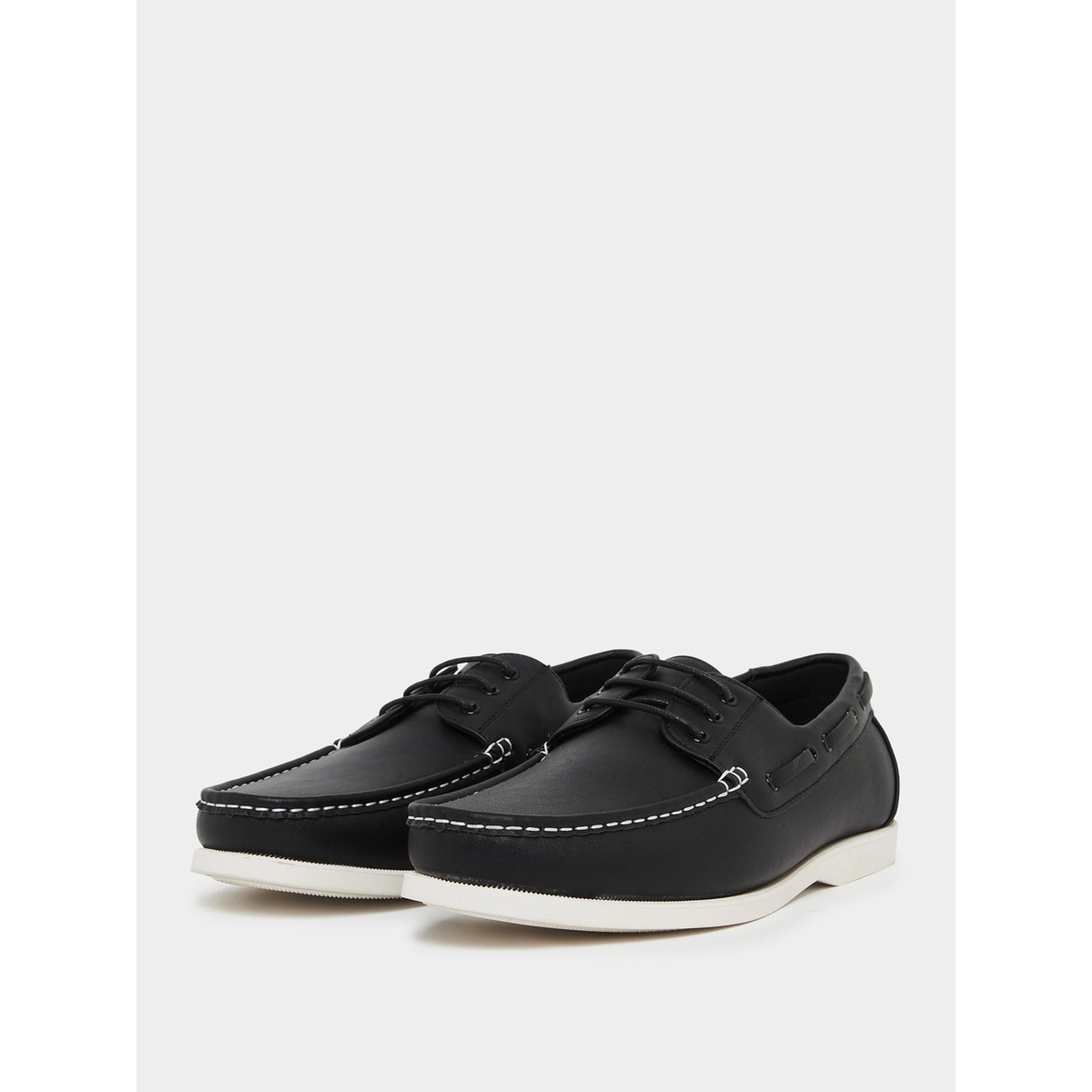 Styli Men Black Classic Boat Shoes-men-shoes-loafersandmoccasins-image-1