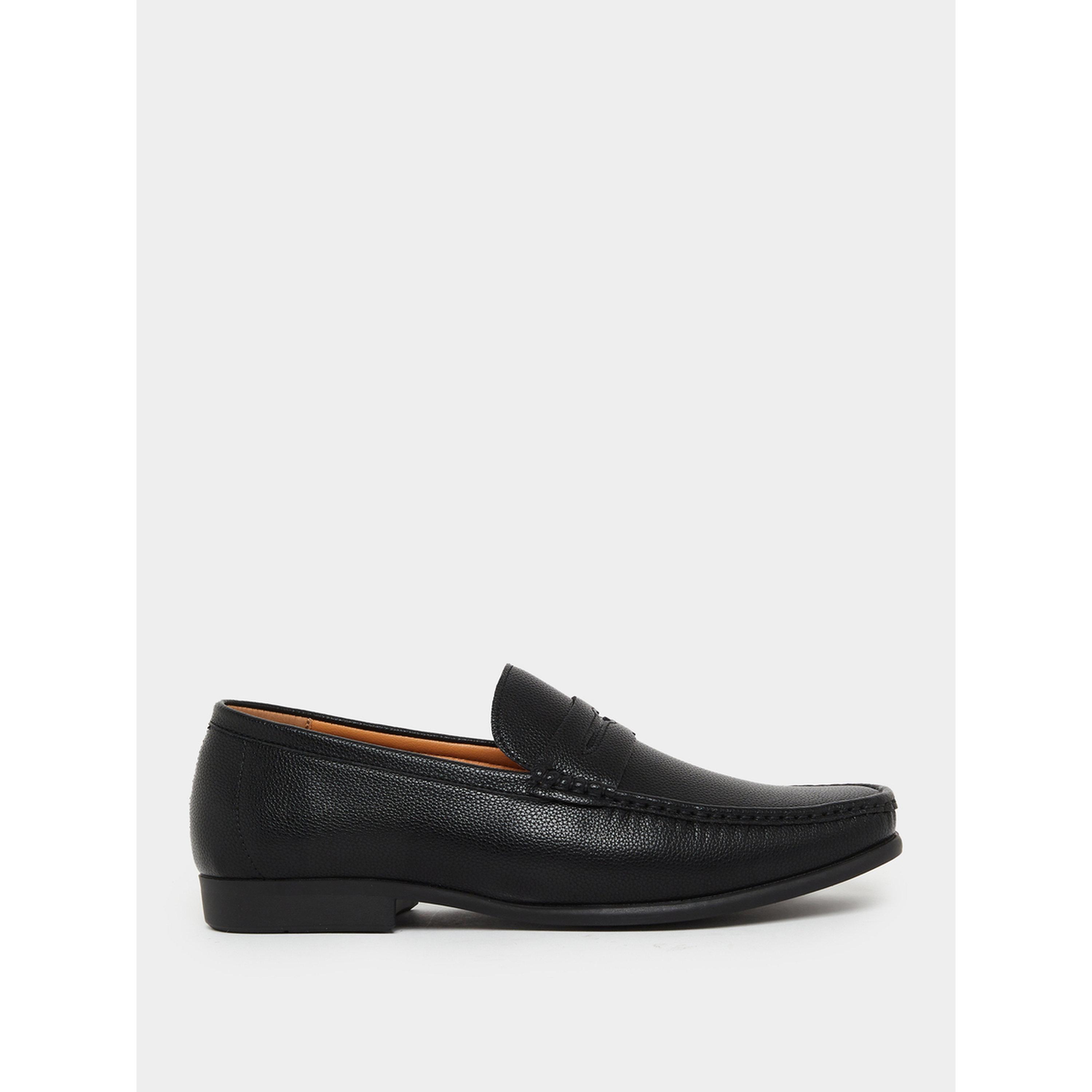 Styli Men Black Leather Formal Loafers-men-shoes-loafersandmoccasins-image-2