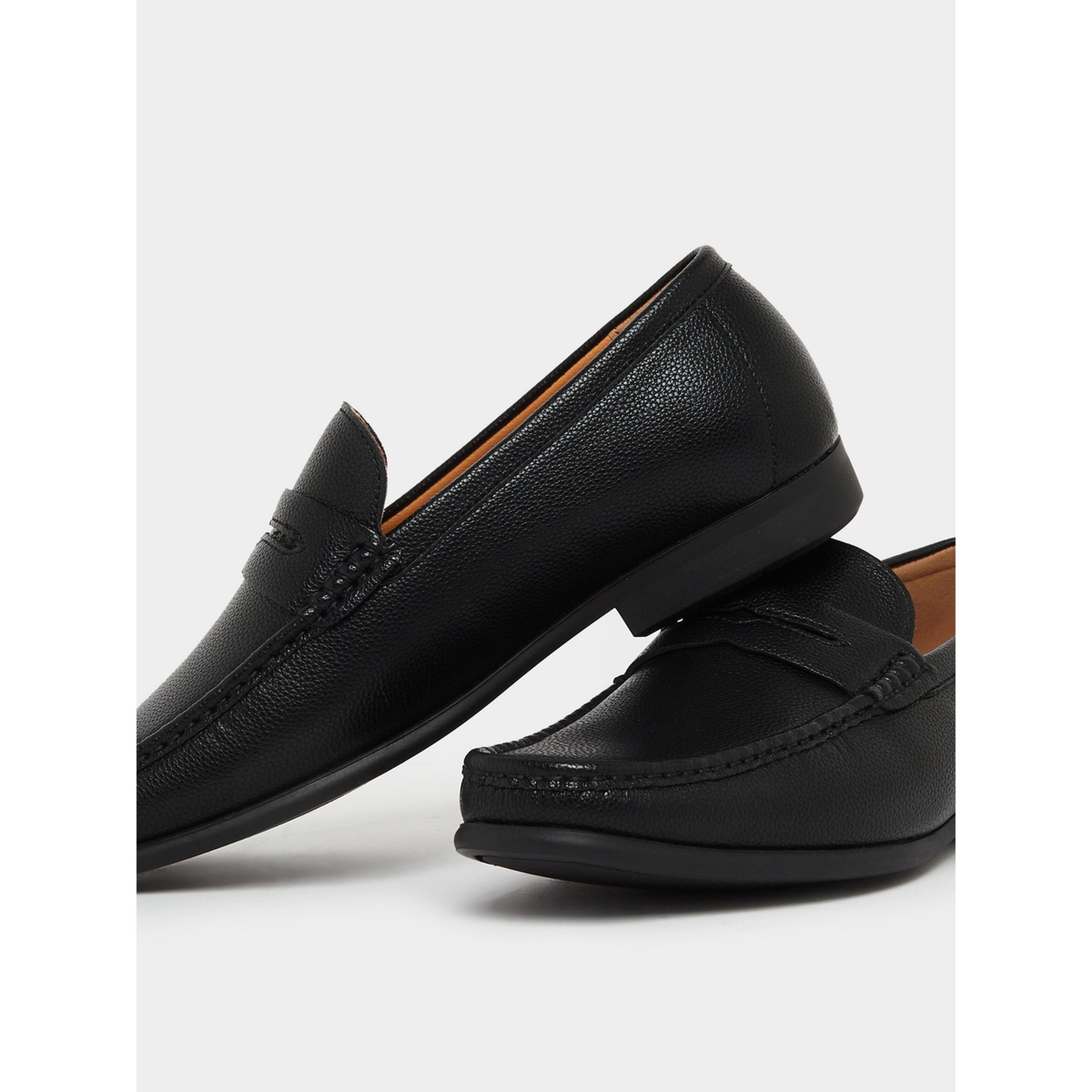 Styli Men Black Leather Formal Loafers-men-shoes-loafersandmoccasins-image-4