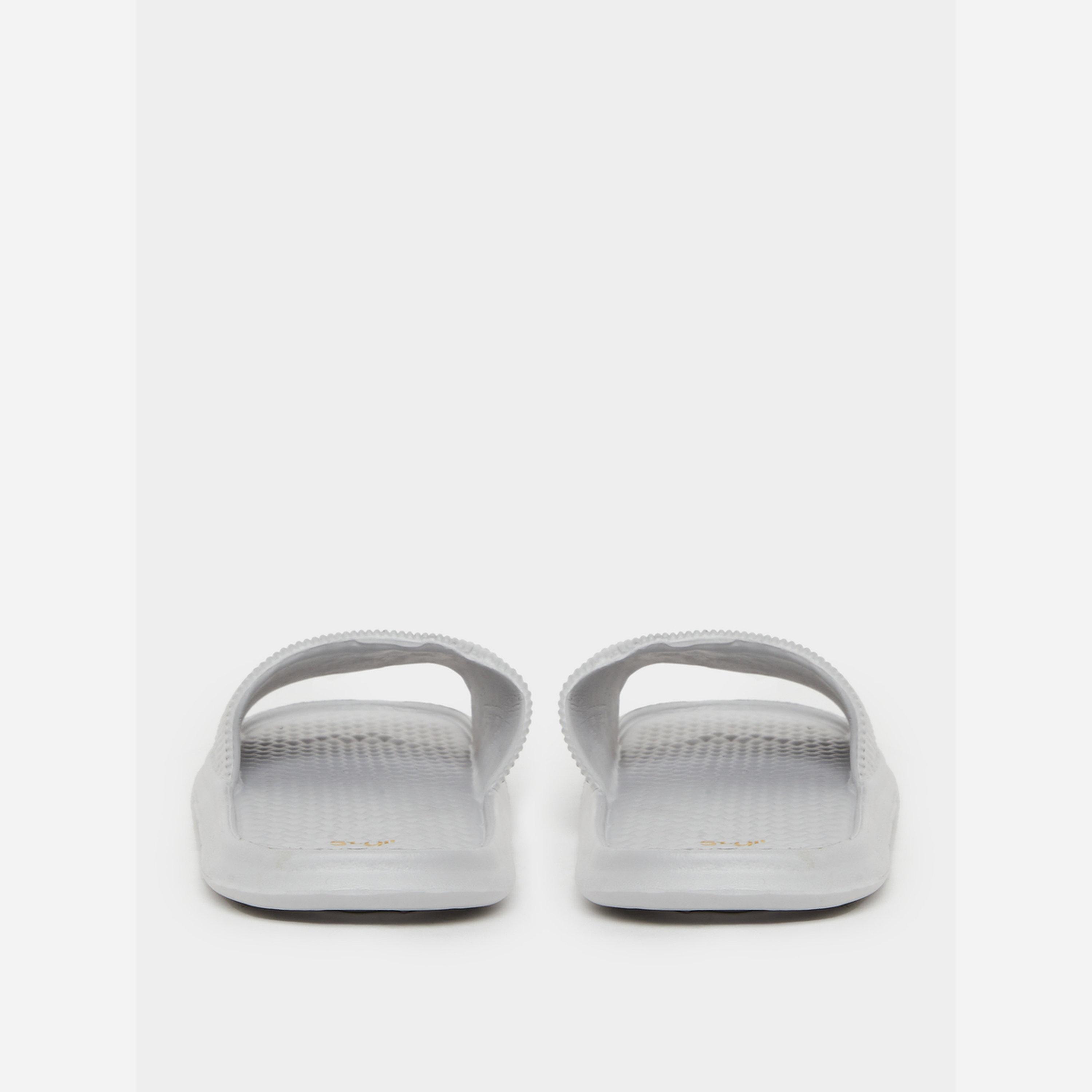 Styli Men White Textured Comfort Slides-men-shoes-flipflopsandslides-image-4
