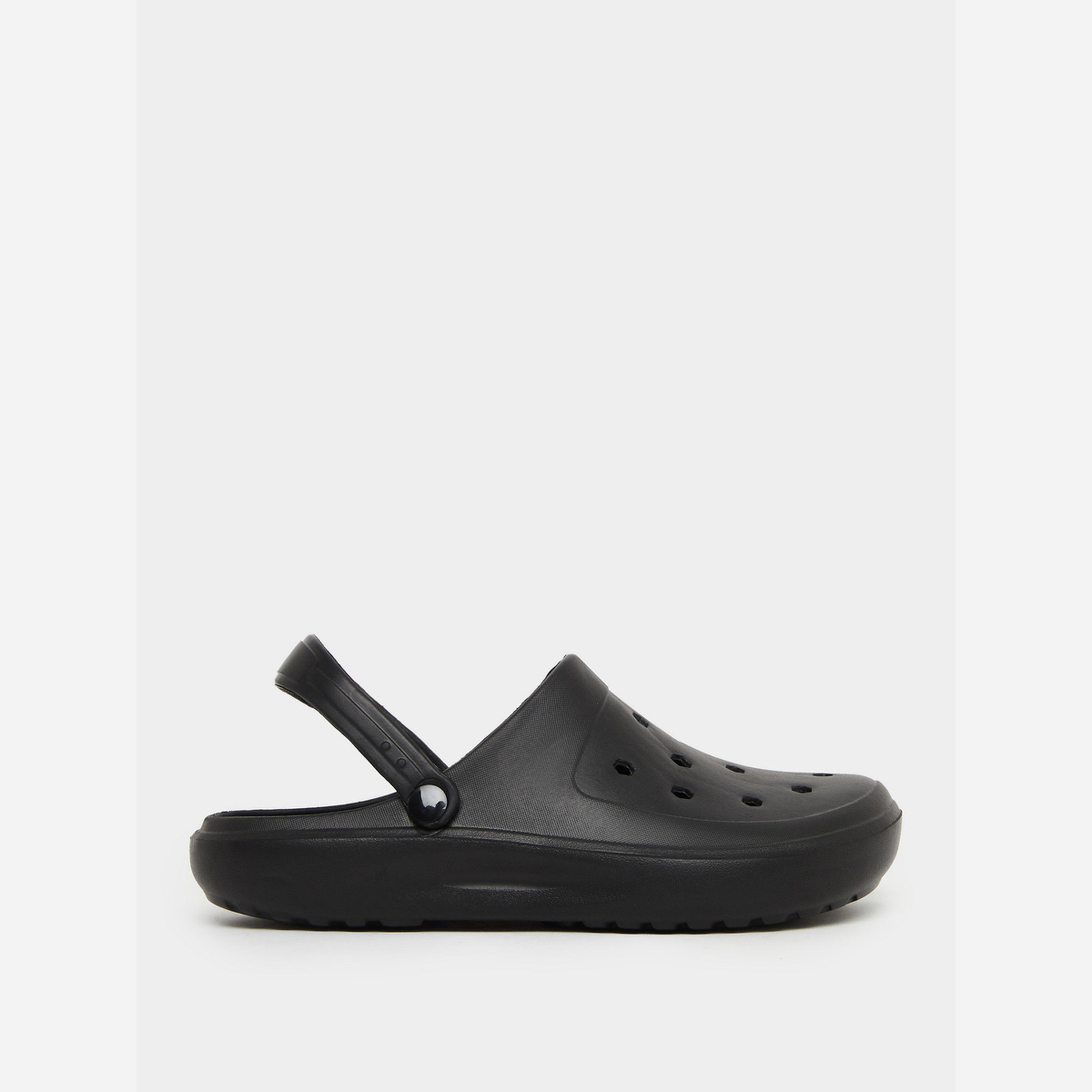 Styli Men Black Slip-On Comfort Clogs-men-shoes-flipflopsandslides-image-2