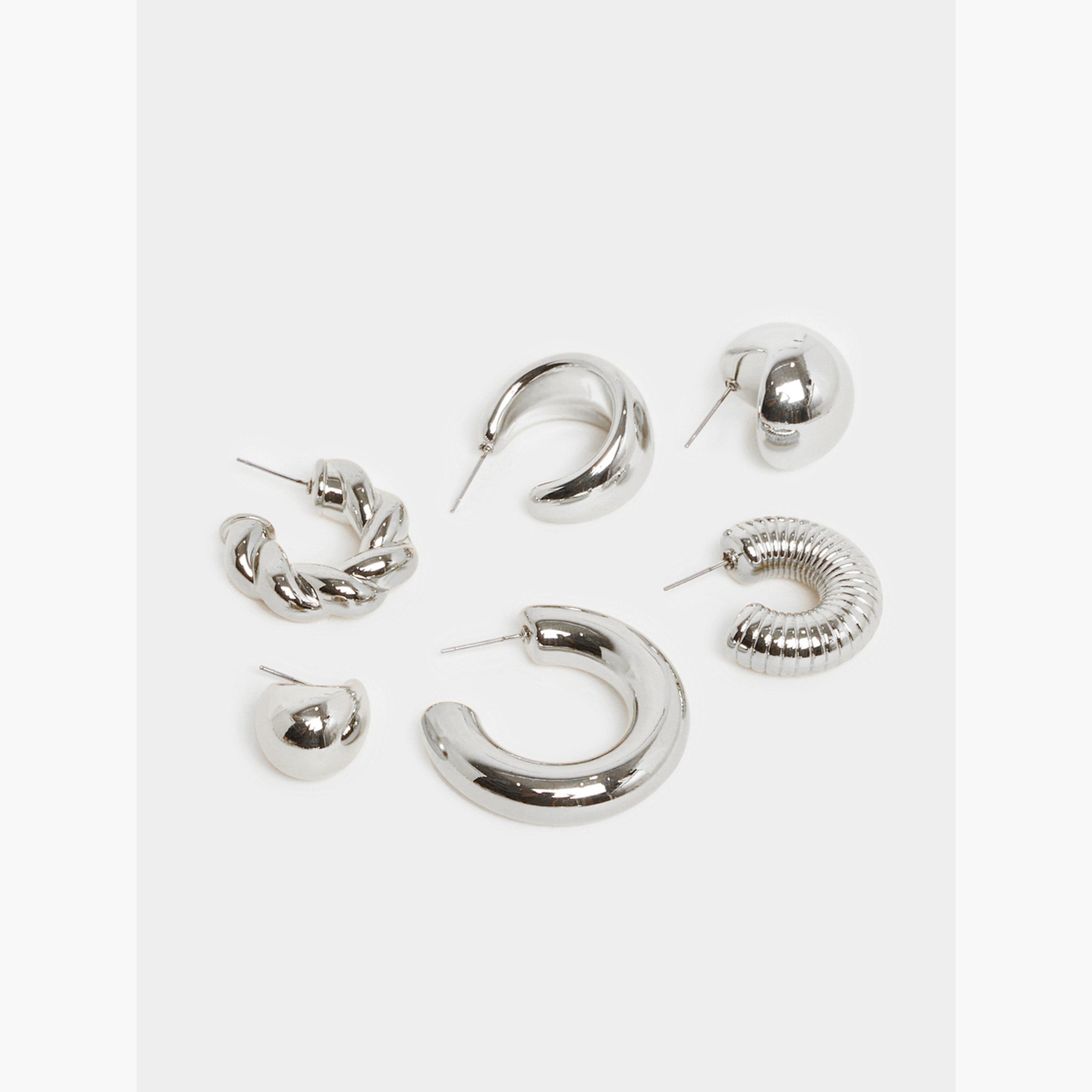 مجموعة من 9 - أقراط حلقية-women-watchesandjewellery-jewellery-earrings-image-3