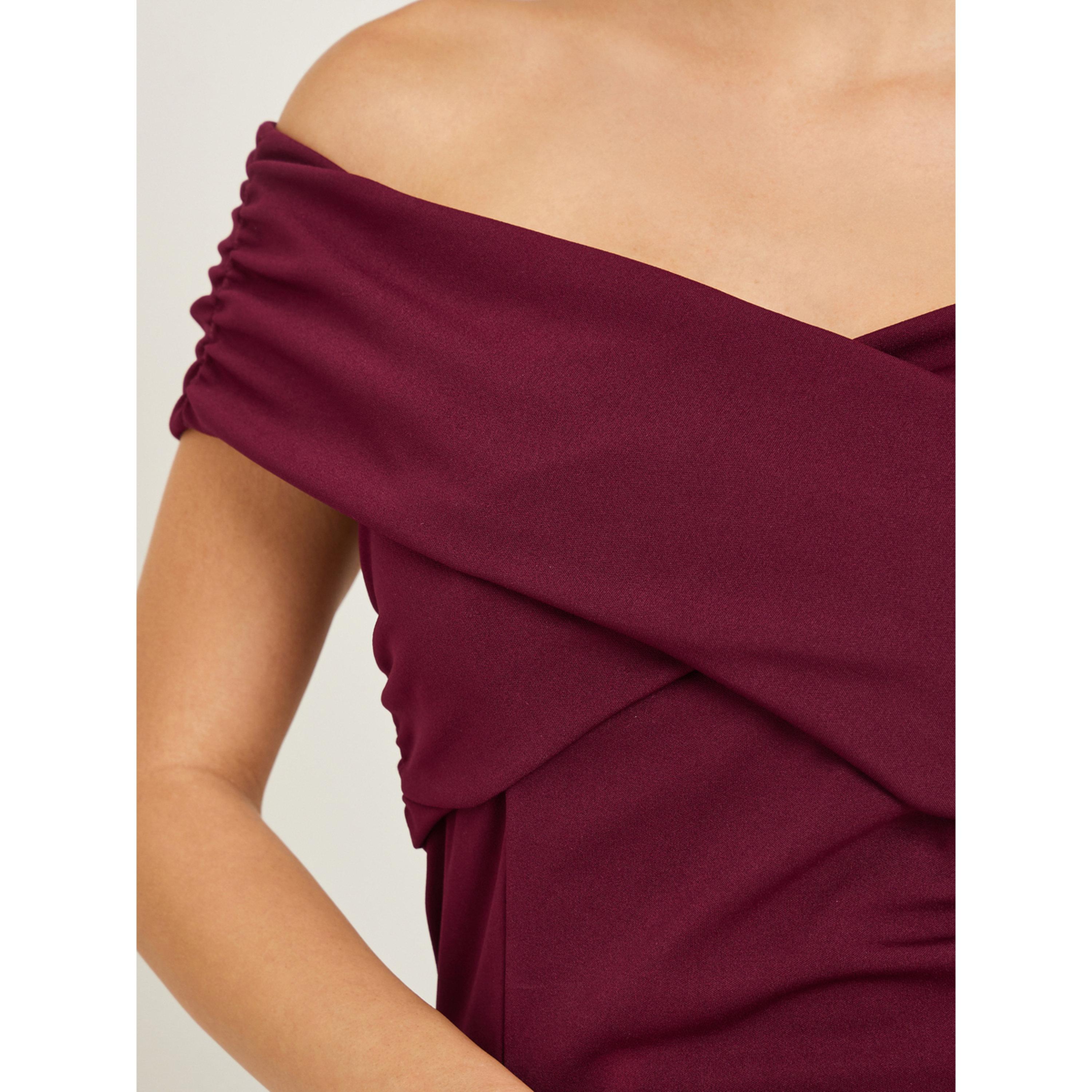 Styli Women Burgundy Off-Shoulder Knit Top-women-clothing-shirtsandblouses-blouses-image-4