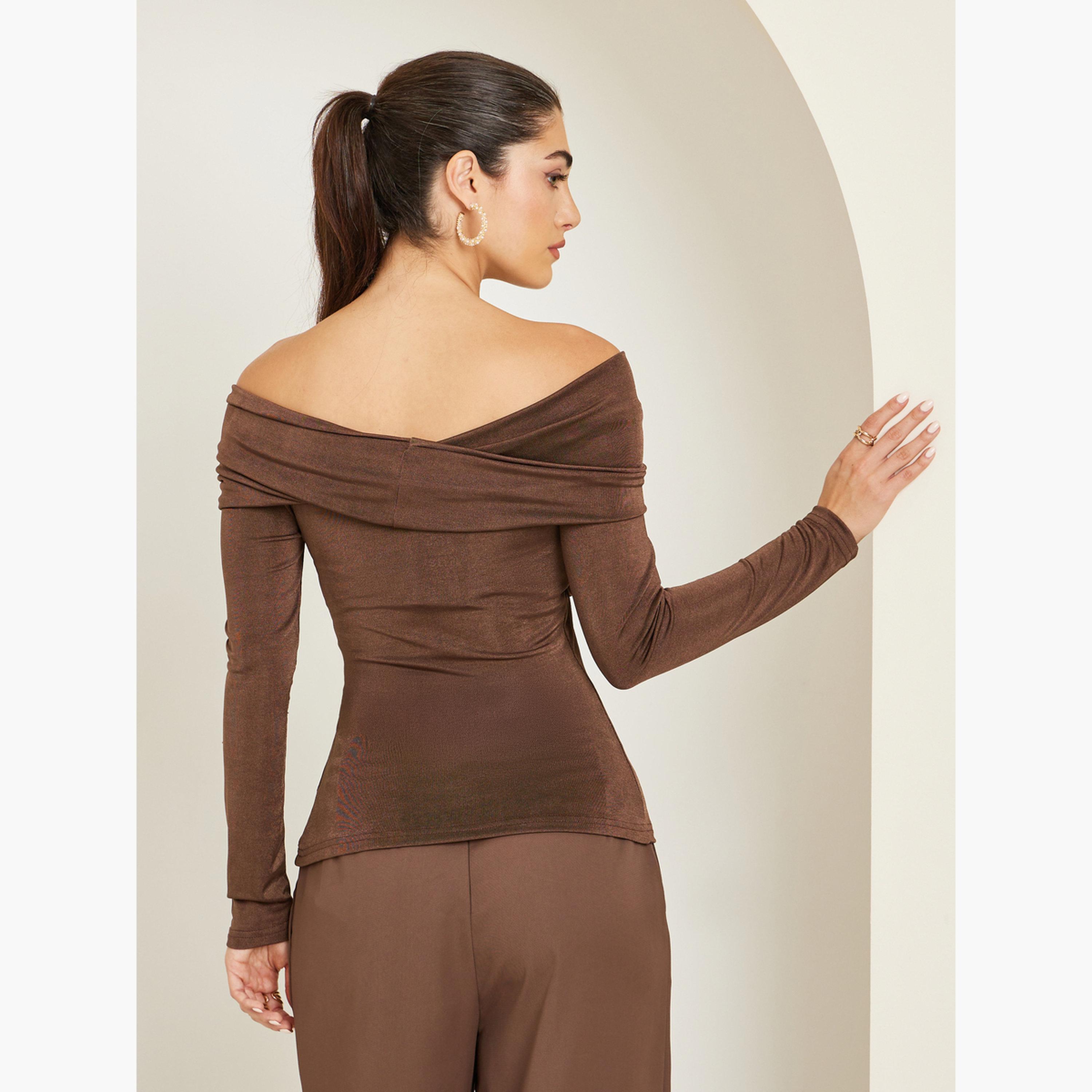 بلوزة محبوكة مكشوفة الكتفين-women-clothing-shirtsandblouses-blouses-image-5
