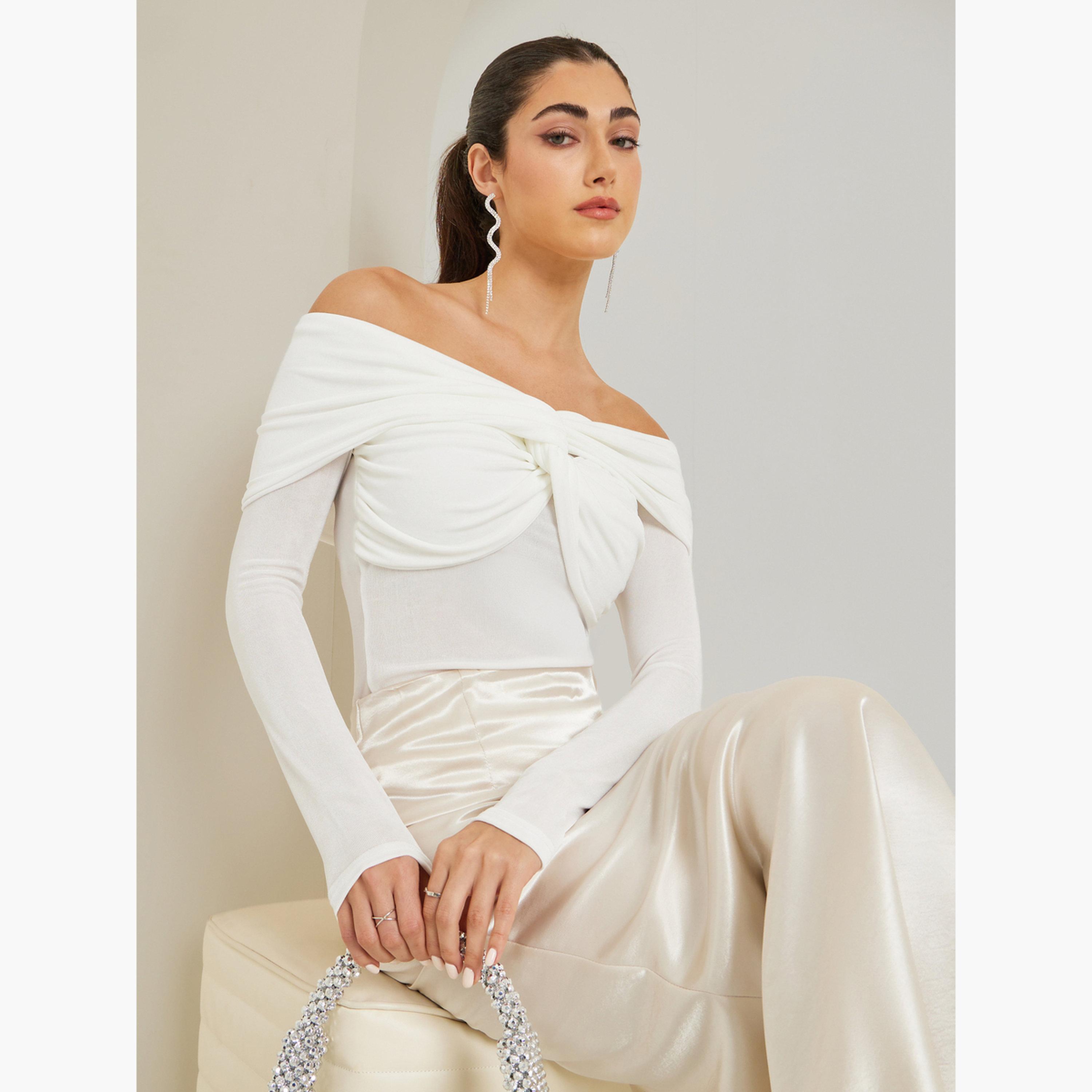 بلوزة محبوكة مكشوفة الكتفين-women-clothing-shirtsandblouses-blouses-image-4