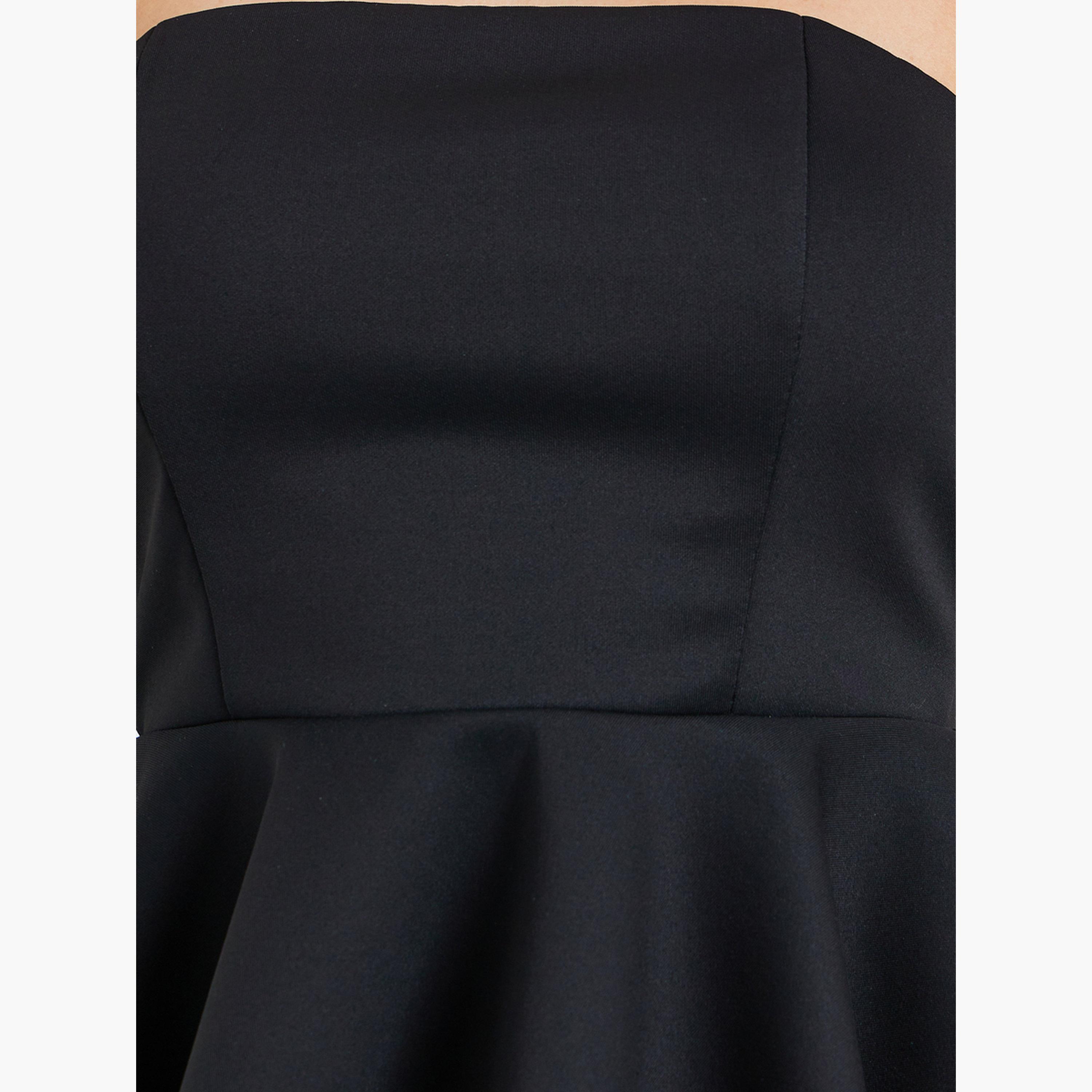 Styli Women Black Strapless Peplum Top-women-clothing-shirtsandblouses-blouses-image-3