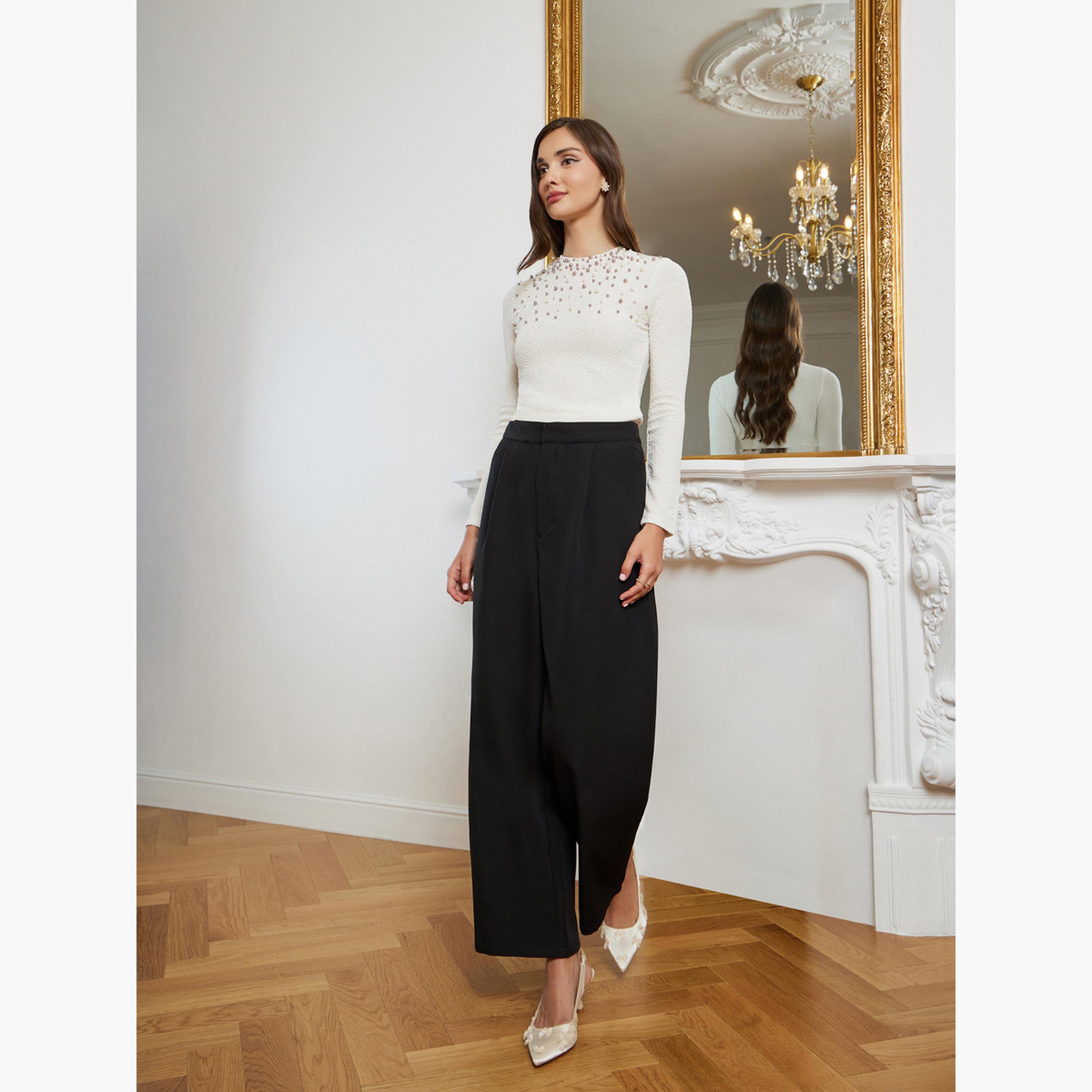 Styli Women Pearl Embellished Long Sleeve Knit Top-women-clothing-tshirts-image-3